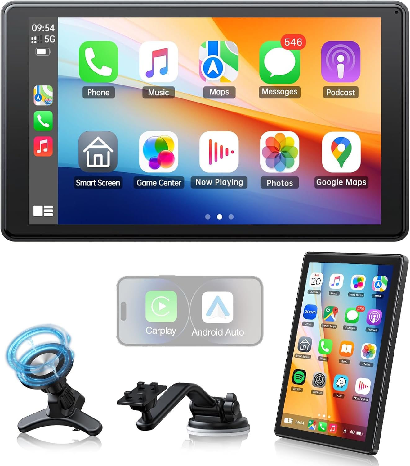 7 inch Carplay Screen for Apple Carplay Android Auto Wireless