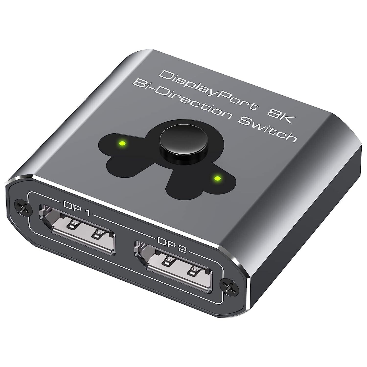 DisplayPort Switch 8K Bi-Directional DisplayPort Splitter 2 in 1 Out\/1 in 2 Out