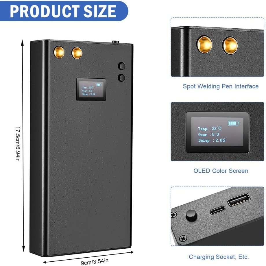 Do-Electr Mini Spot Welding Machine with LCD Screen 7500mAh Battery