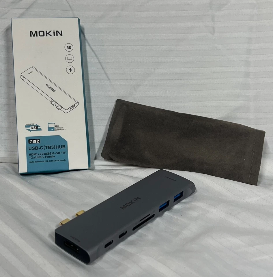 MOKiN 7in2 USB-C (TB3) Hub, HDMI 4K 30Hz ,Thunderbolt 3, 2 x USB3.0 up to 4.5W