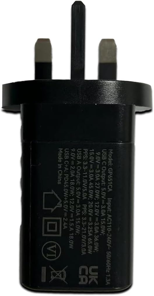 DOOGEE 65W USB Charger Plug, Travel Adapter, Super-Fast Charging for Smartphone