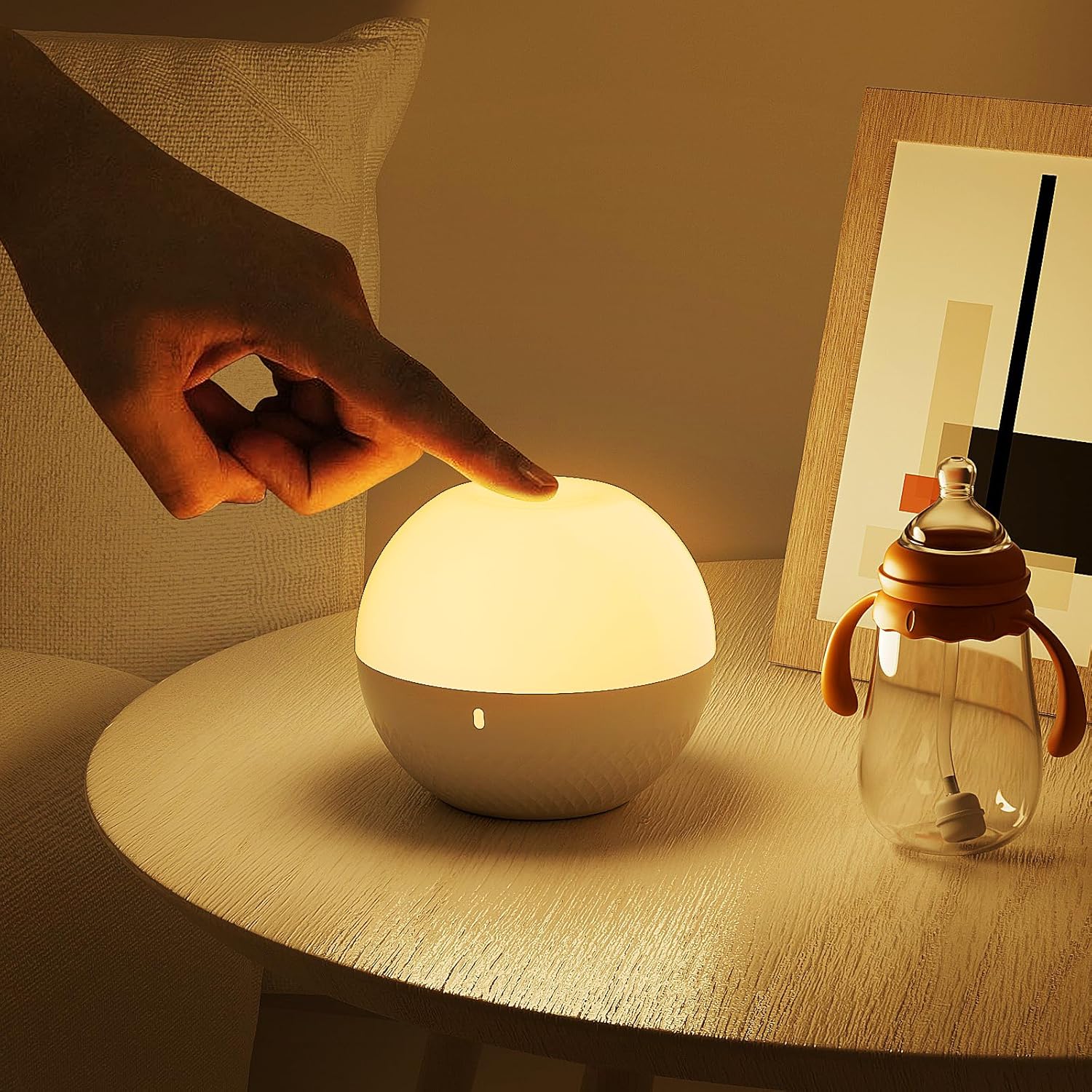 Baby Night Light for Kids Bedroom, Rechargeable LED Touch Waterproof, Non-Slip