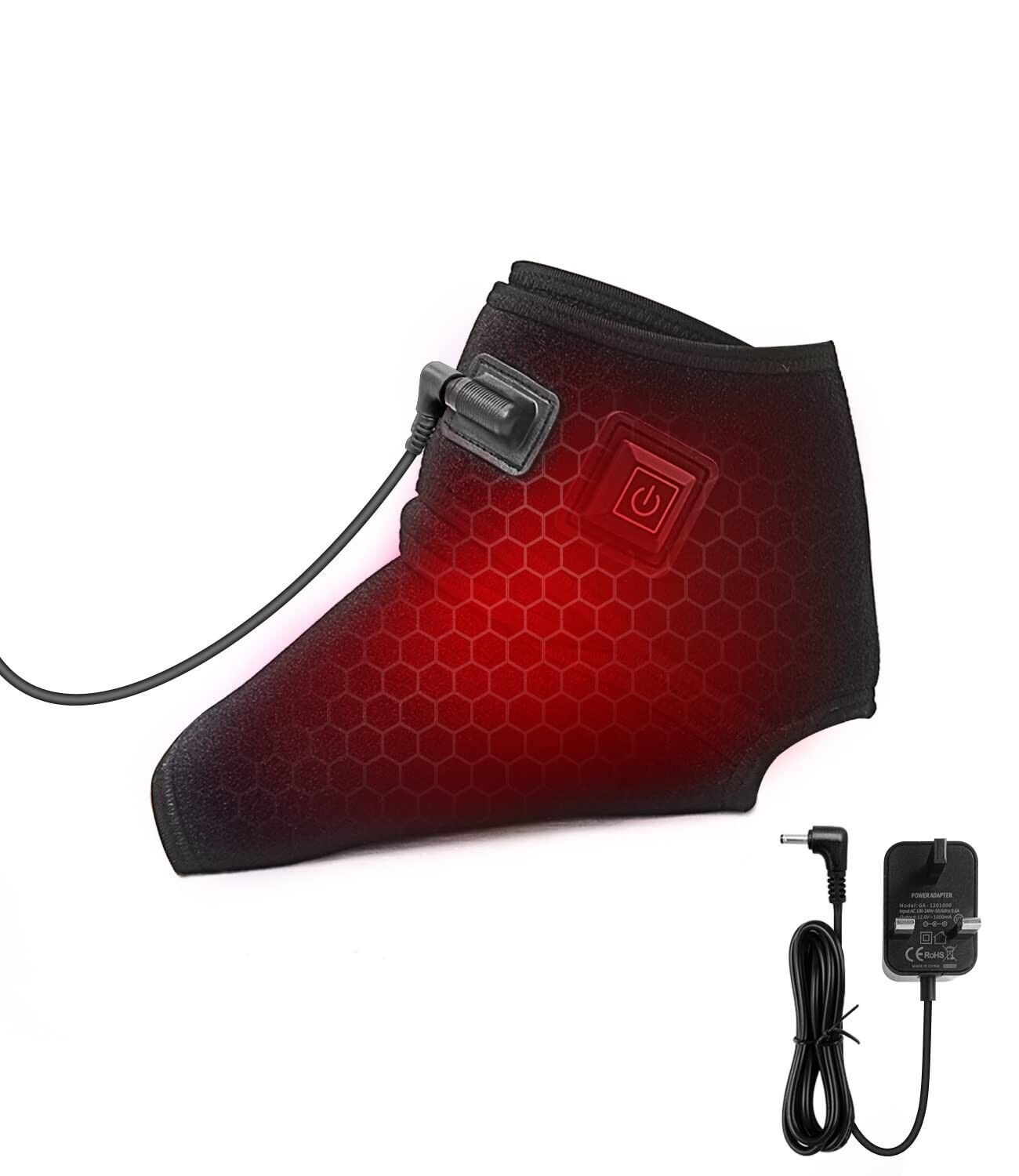 Aroma Season Heated Ankle Brace, 3 level temperature setting, Portable Brace