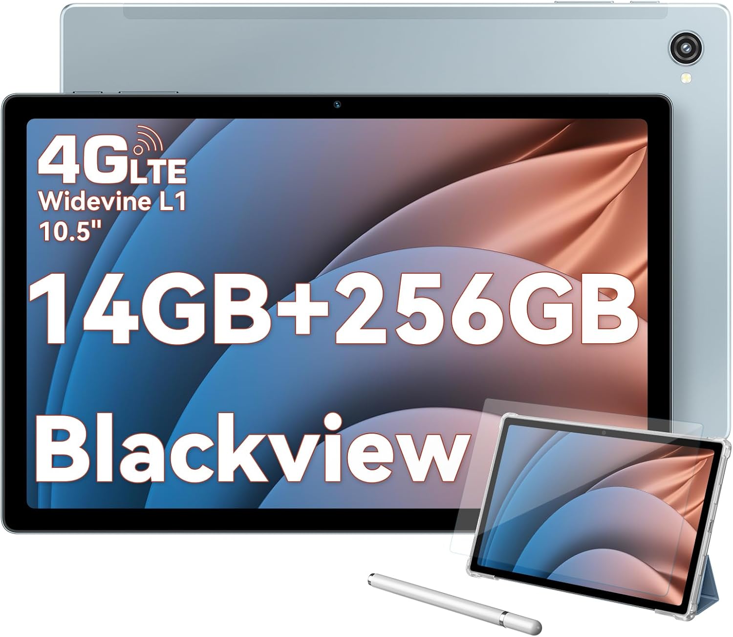 Blackview Tab 15 Pro Android Tablets, 10.5 inch Note Taking Tablet, Widevine L1-BLUE