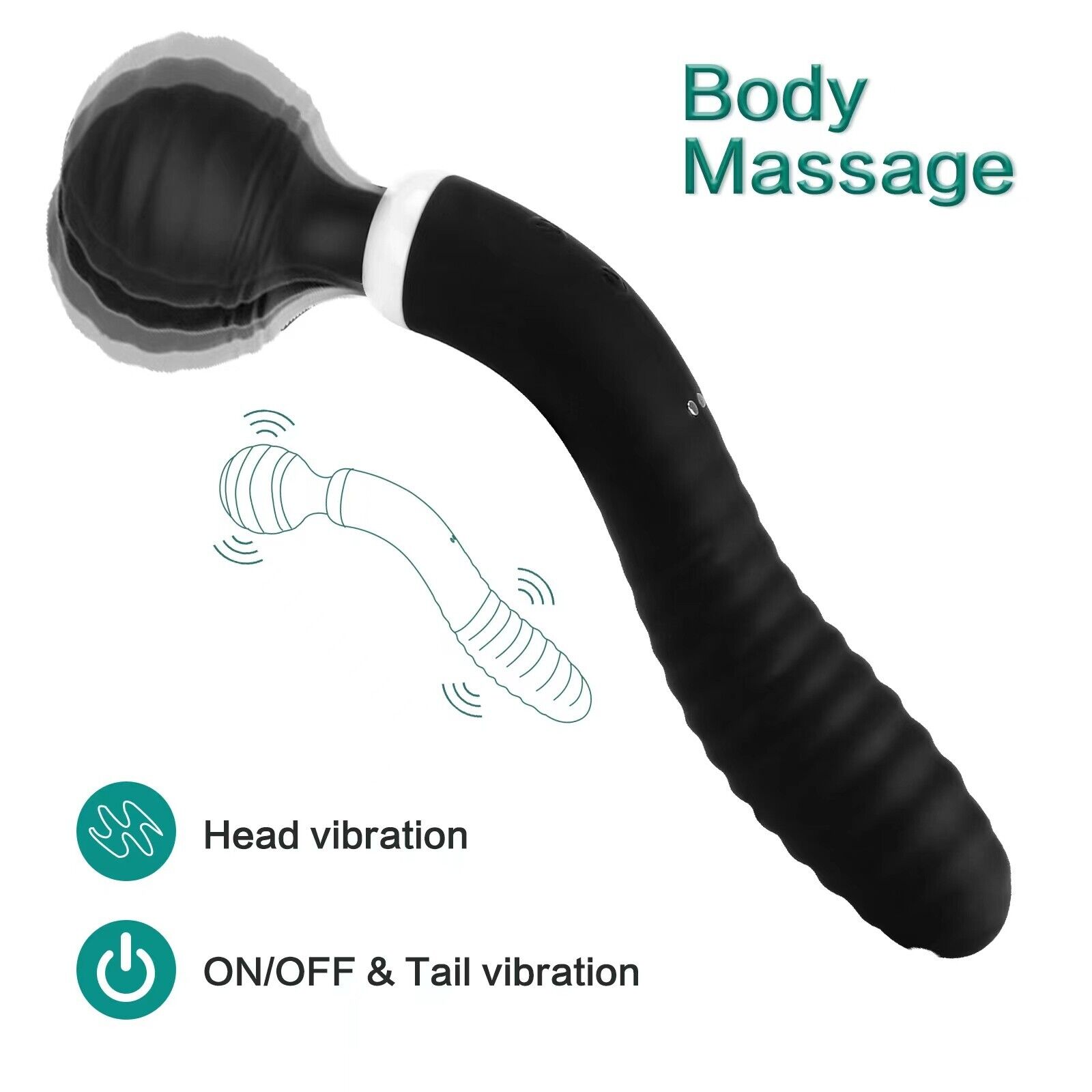 G Spot Sex Toy Vibrators with Double Ended - 10 Vibration Modes Rechargeable Vibrator