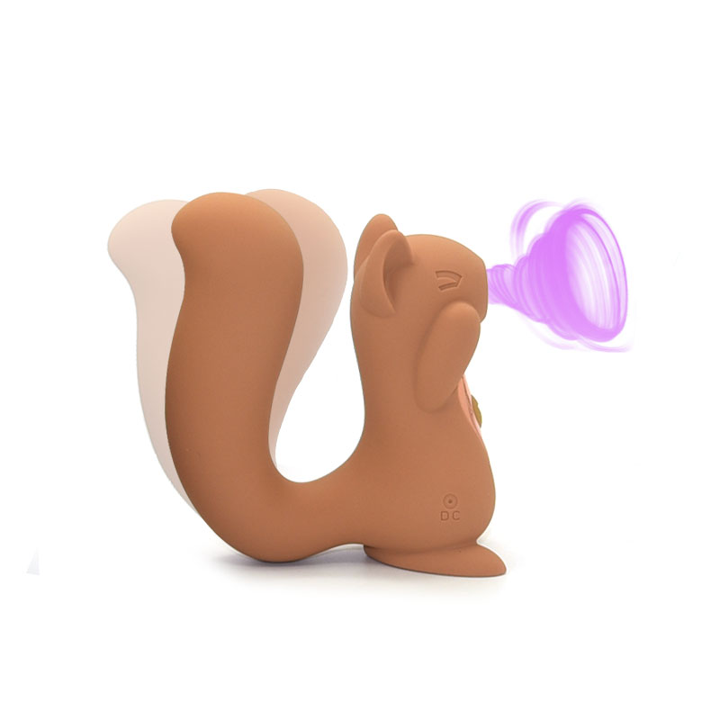 Sucking Squirrel Vibrator, Double Ended Sex Toy, Internal and External Vibrator, Sucks and Vibrates, Premium Wosilicone