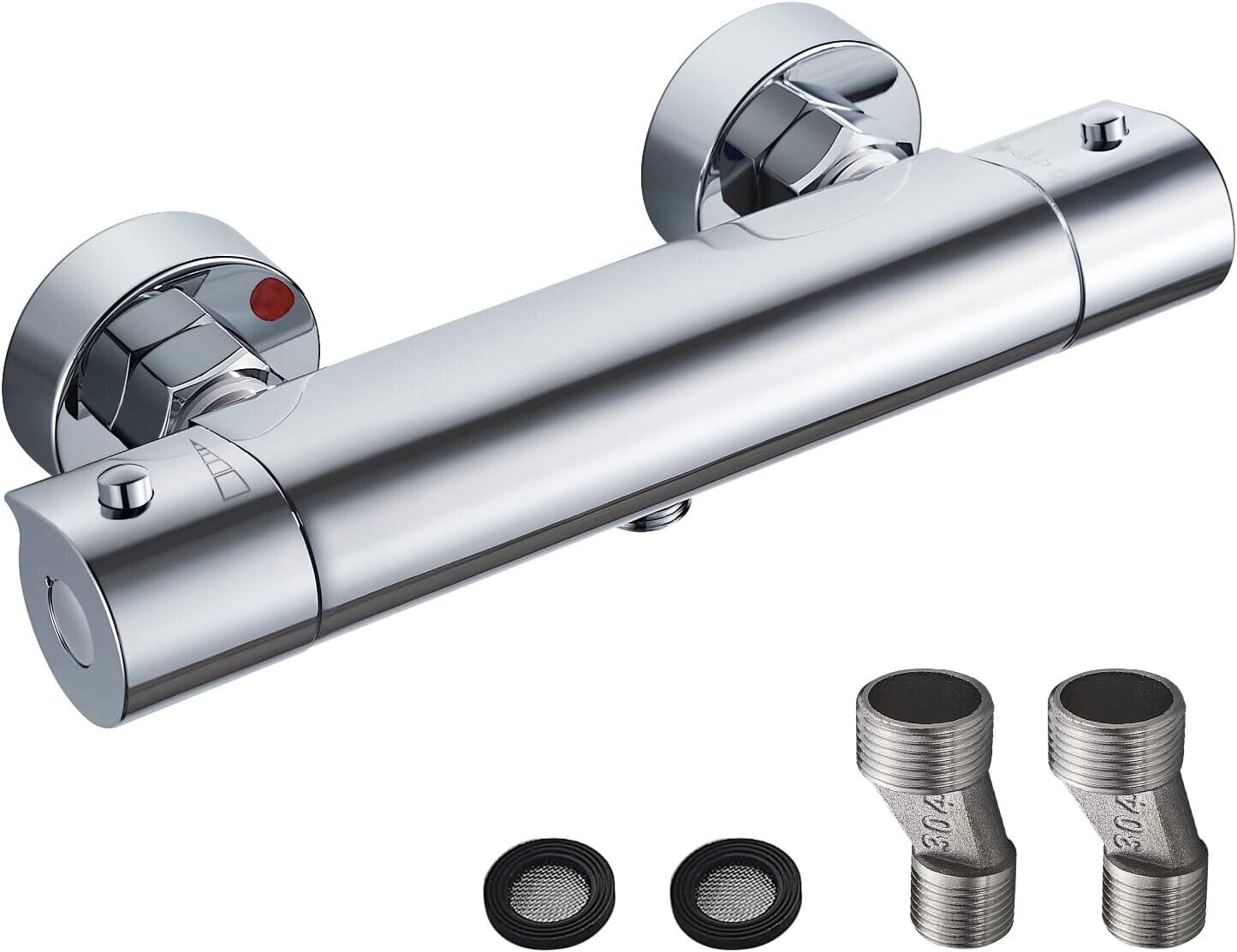 ROWINNAO Thermostatic Shower Mixer Bar, Wall Mounted Thermostatic Shower Mixer