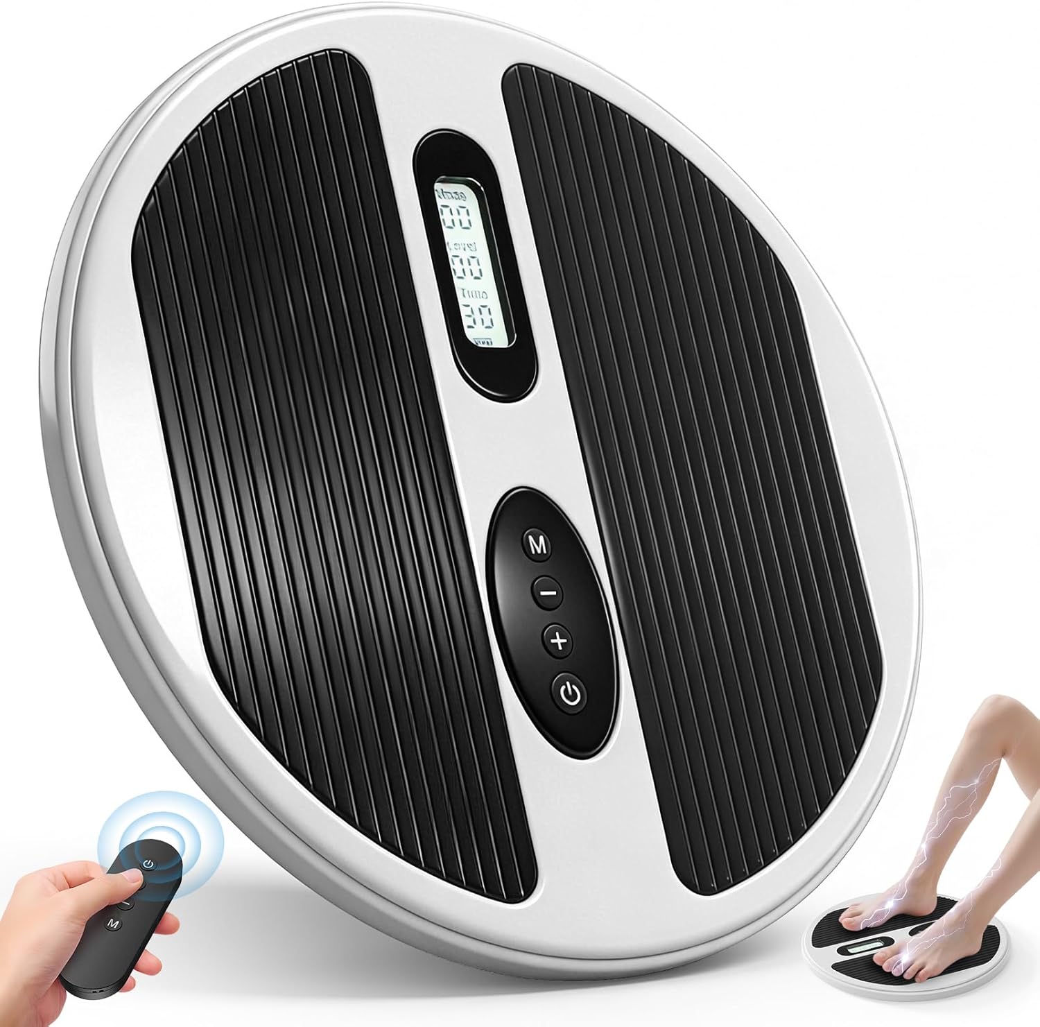 EMS TENS Foot Massager, 12 Modes and 20 Intensities, 4 TENS Pads, For Feet & Legs