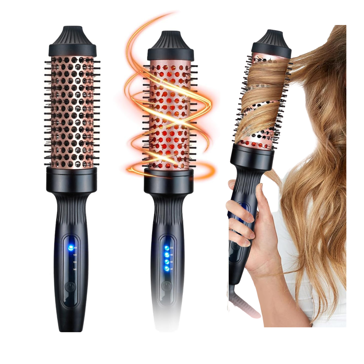 Thermal Heated Hot Brush, 38mm Round Comb
