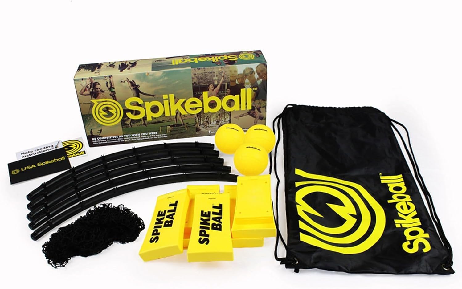 Spikeball 3 Ball Original Roundnet Game Set - Includes 3 balls, net and bag