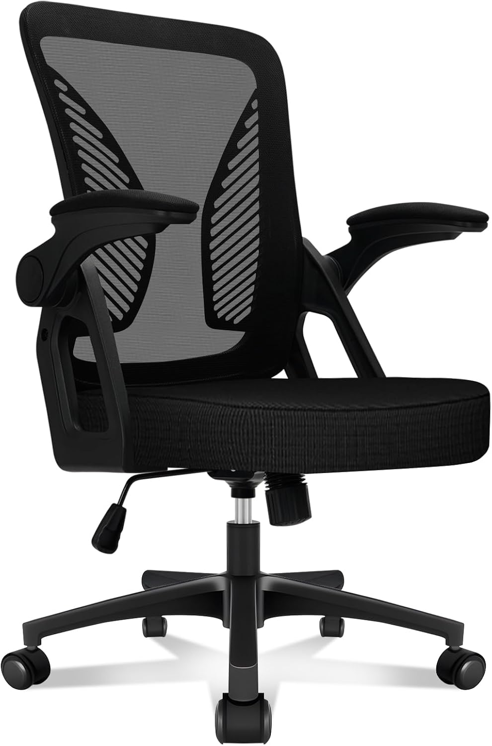 Ergonomic Office Desk Chair, Height Adjustable Swivel Chair with Lumbar Support, Butterfly Mesh Back,150kg, Durrafy D04