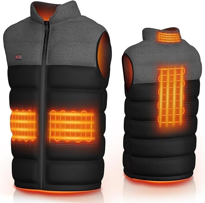 DJROLL Heated Vest Heated Jacket with 3 Levels Heat Settings