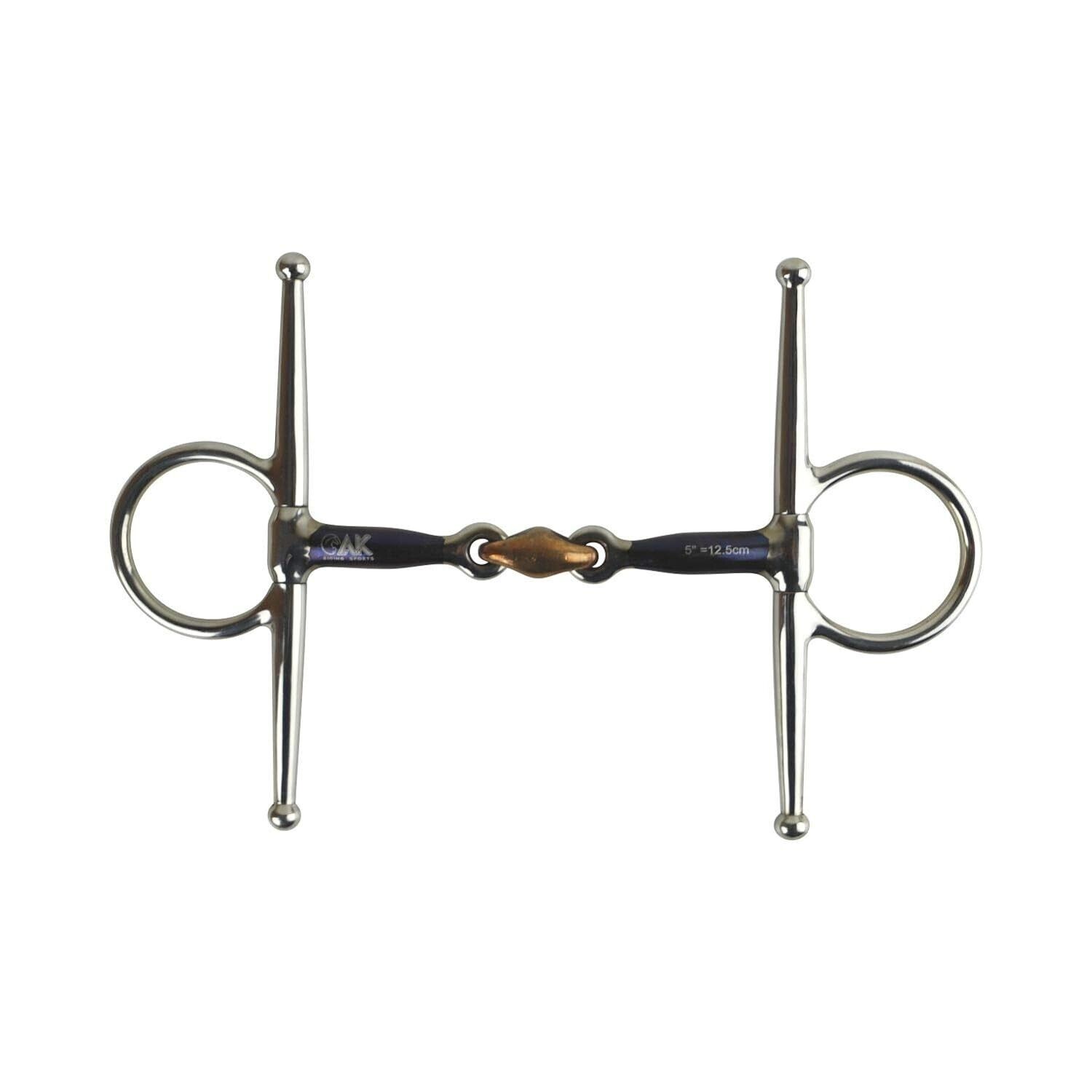 Full Cheek Horse Riding Bit with Cooper Lozenge with Sweat Iron Mouthpiece