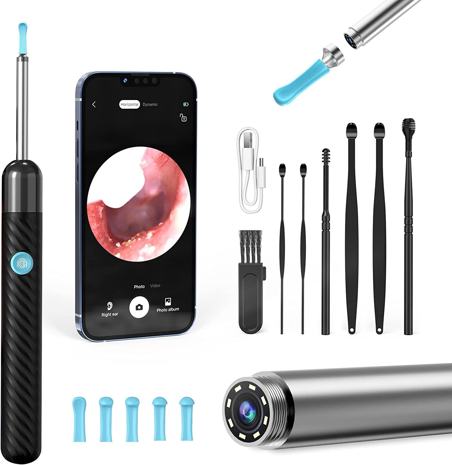 Ear Wax Removal Kit, Hpavxlr 1080P Wireless Ear Remover with Camera