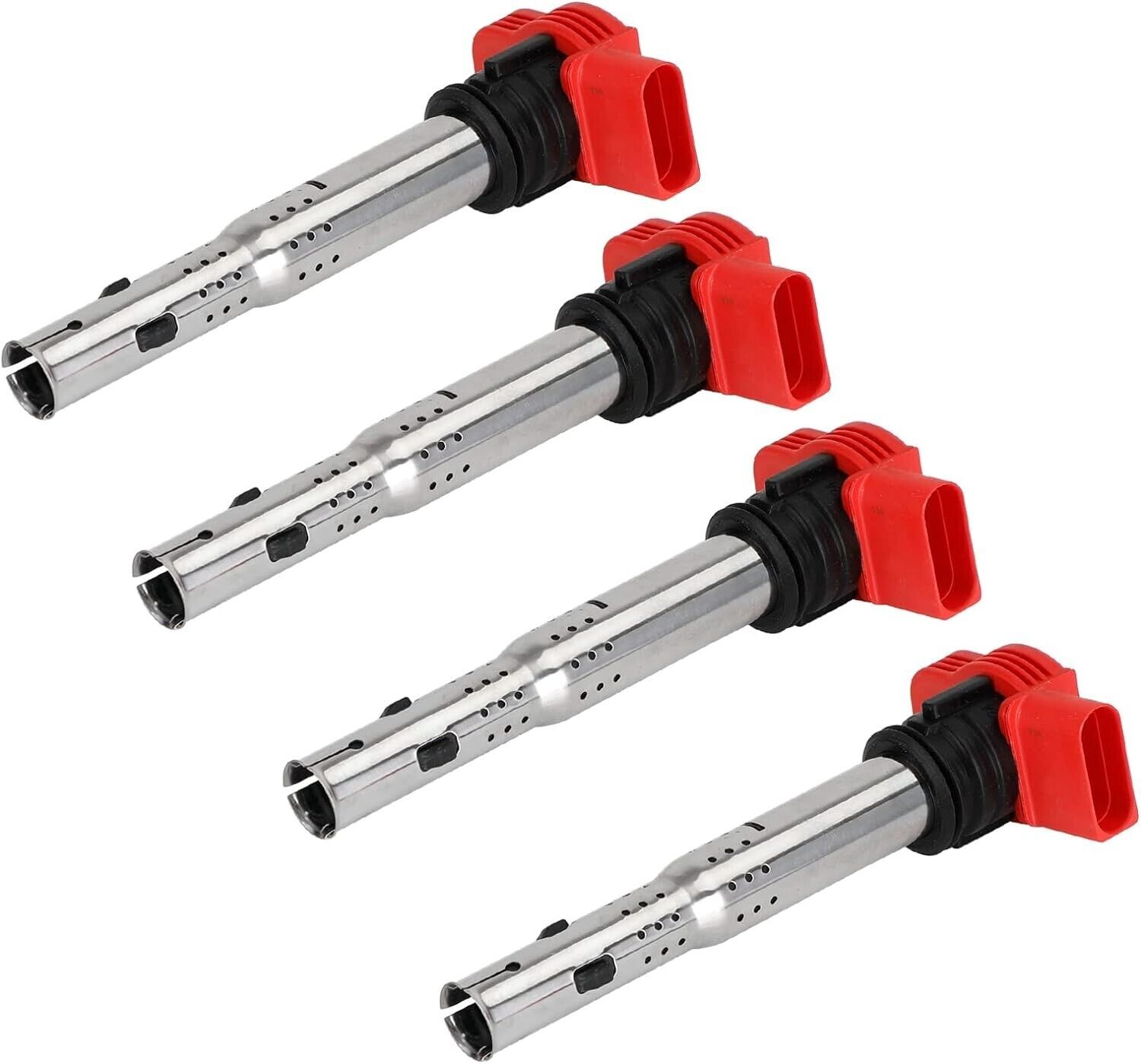 Audi R8 Ignition Coil Pack, 4x Red Coil Packs Set 06E905115E