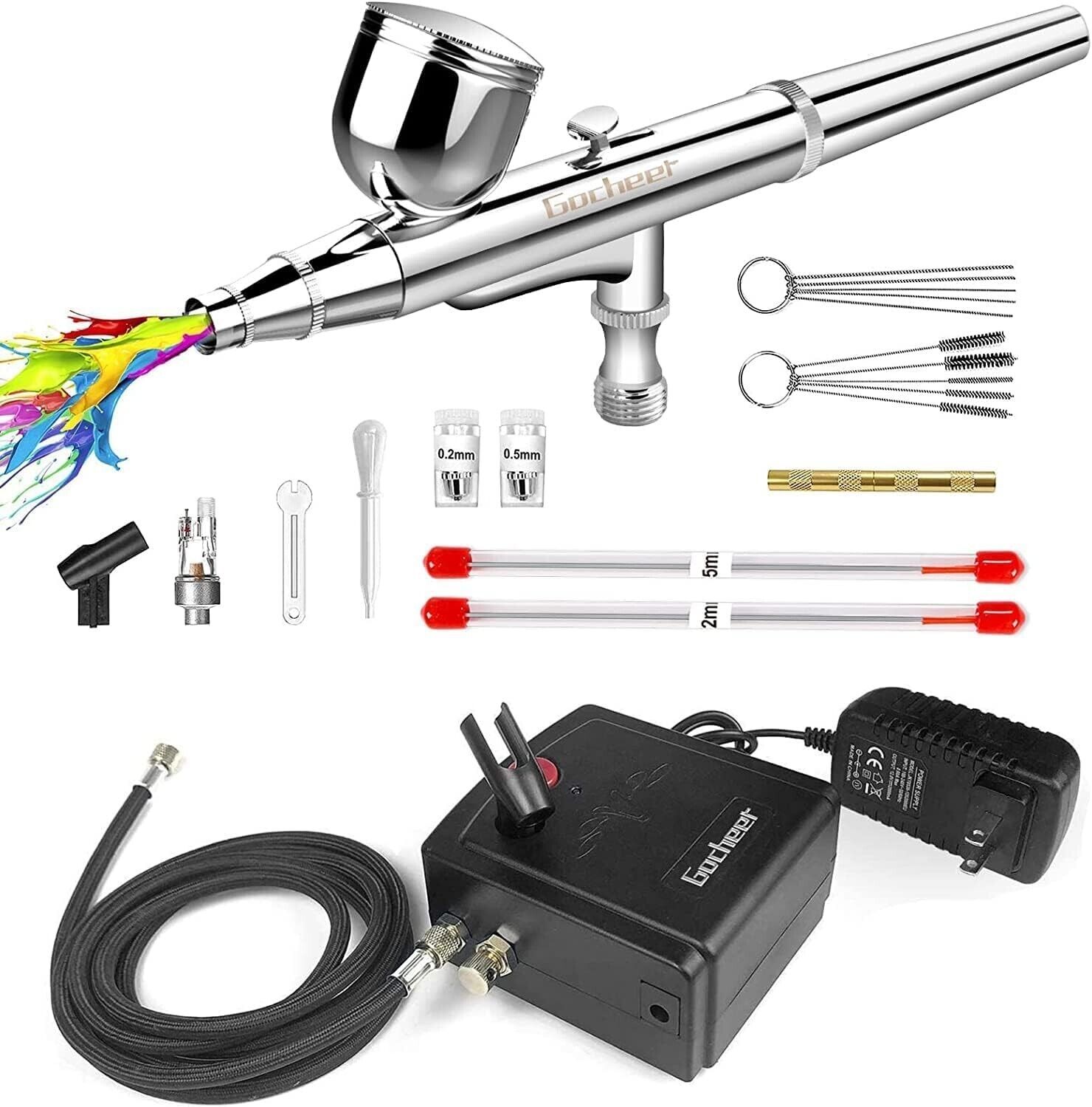 Gocheer Airbrush Kit with Air Compressor