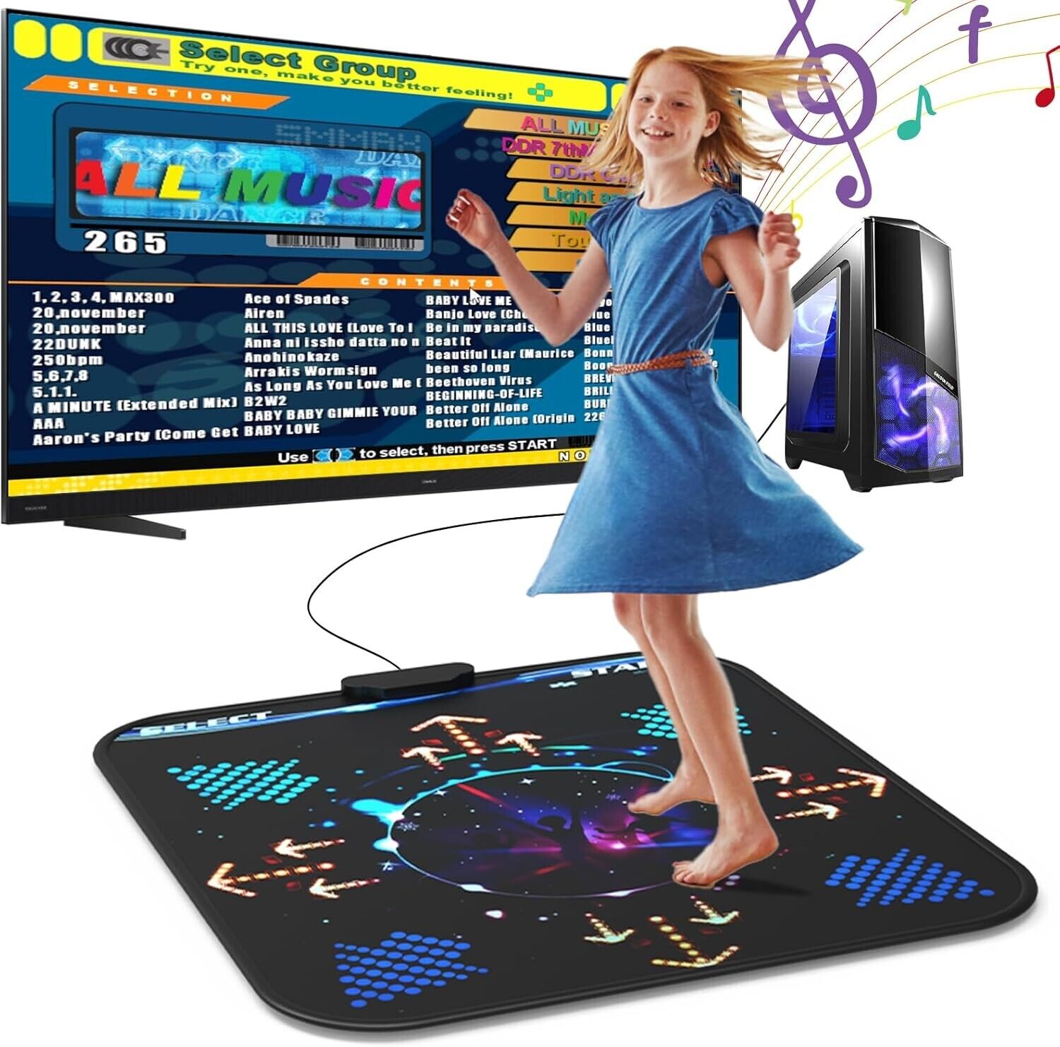 BEBAPOW USB Dance Mat for PC\/Computer