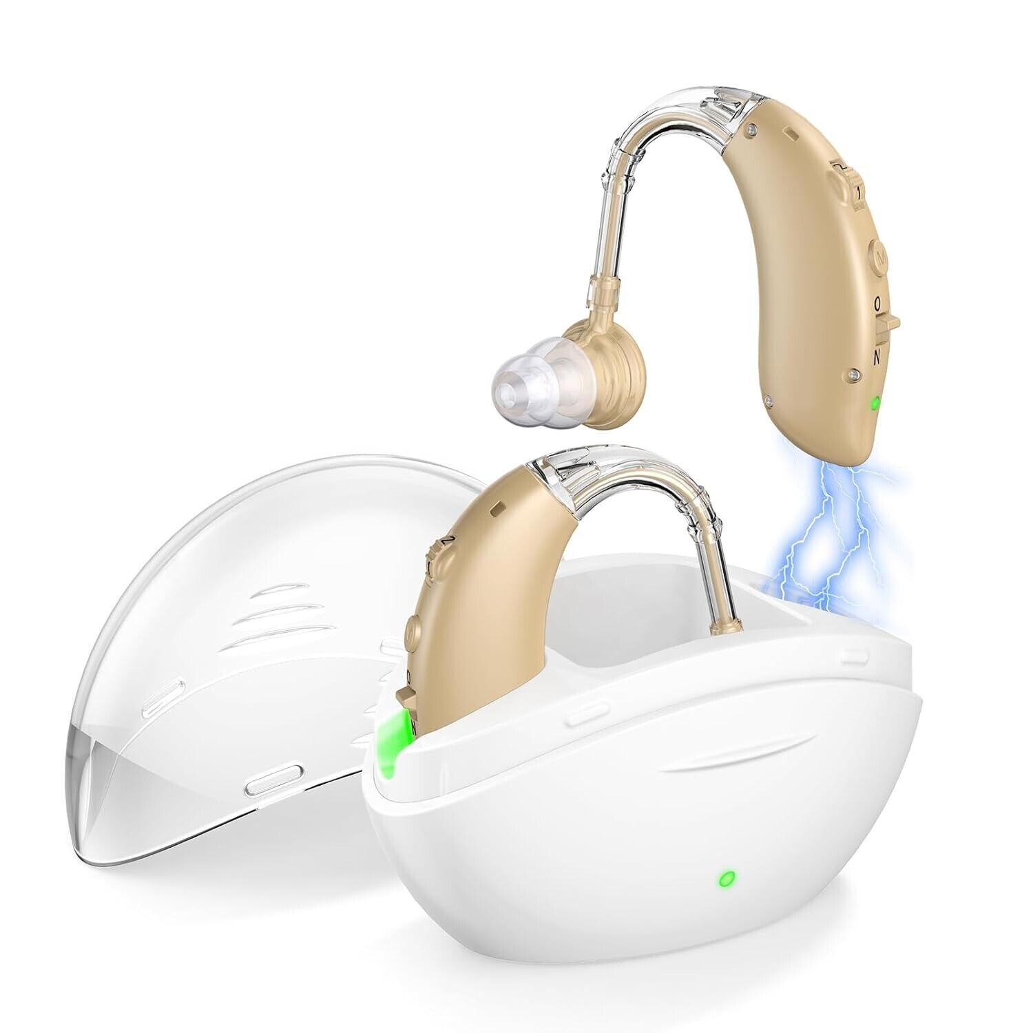 Rechargeable Sound Amplifier Voice Enhancer Device Personal Audio (Qty 2 RED)