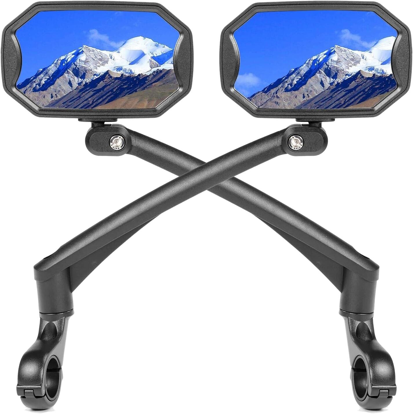 BriskMore Bike Handlebar Mirrors 1 Pair, High-Definition Convex