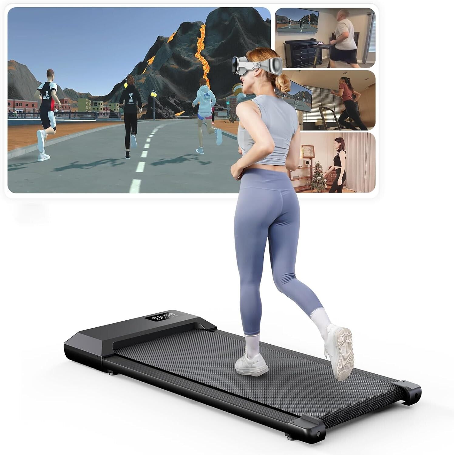 SupeRun Walking Pad,Under Desk Treadmill, 1-6KM\/H Treadmill for Home with Remote
