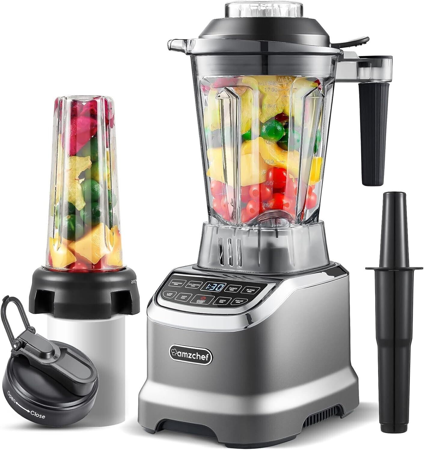 AMZCHEF Blender Smoothie Maker with Two Ways, 2000W Commercial Blenders