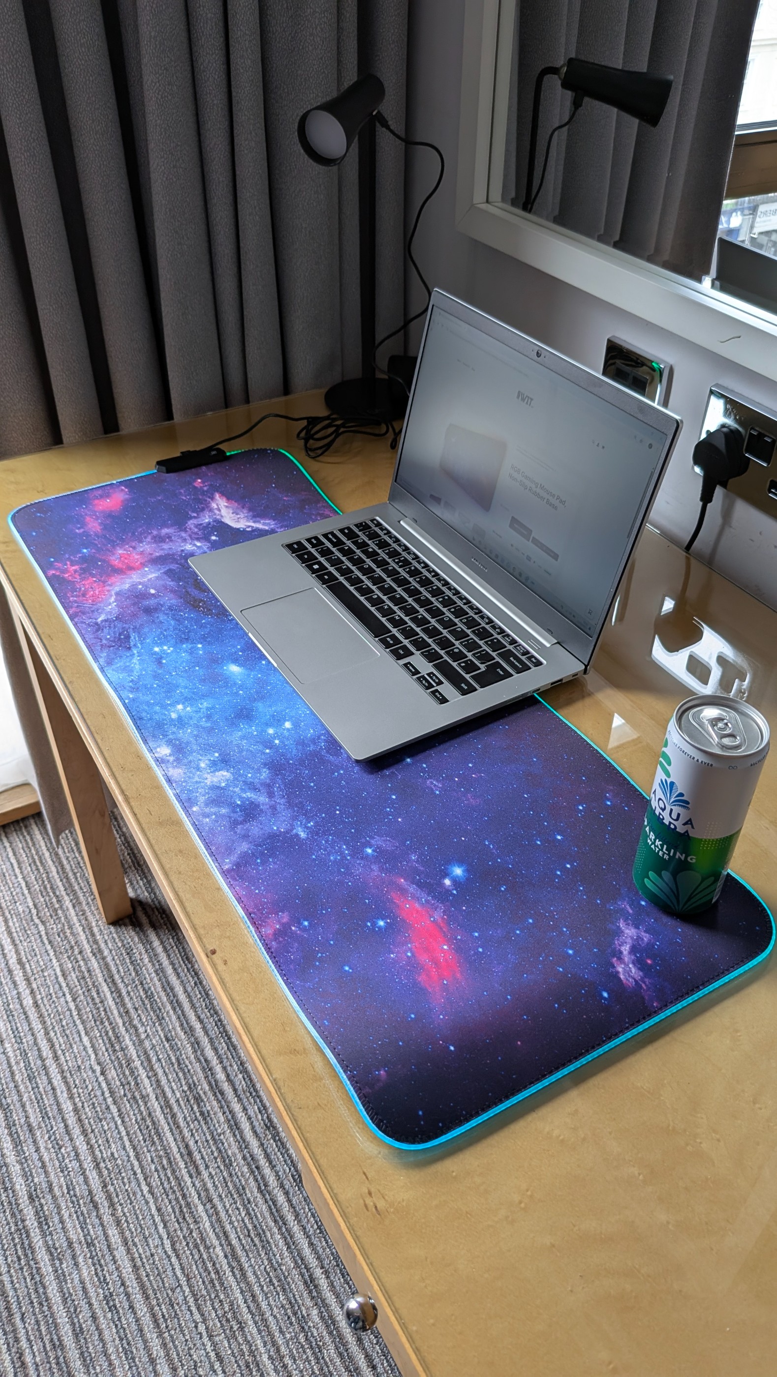 RGB Gaming Mouse Mat Pad, Non-Slip Rubber Base
