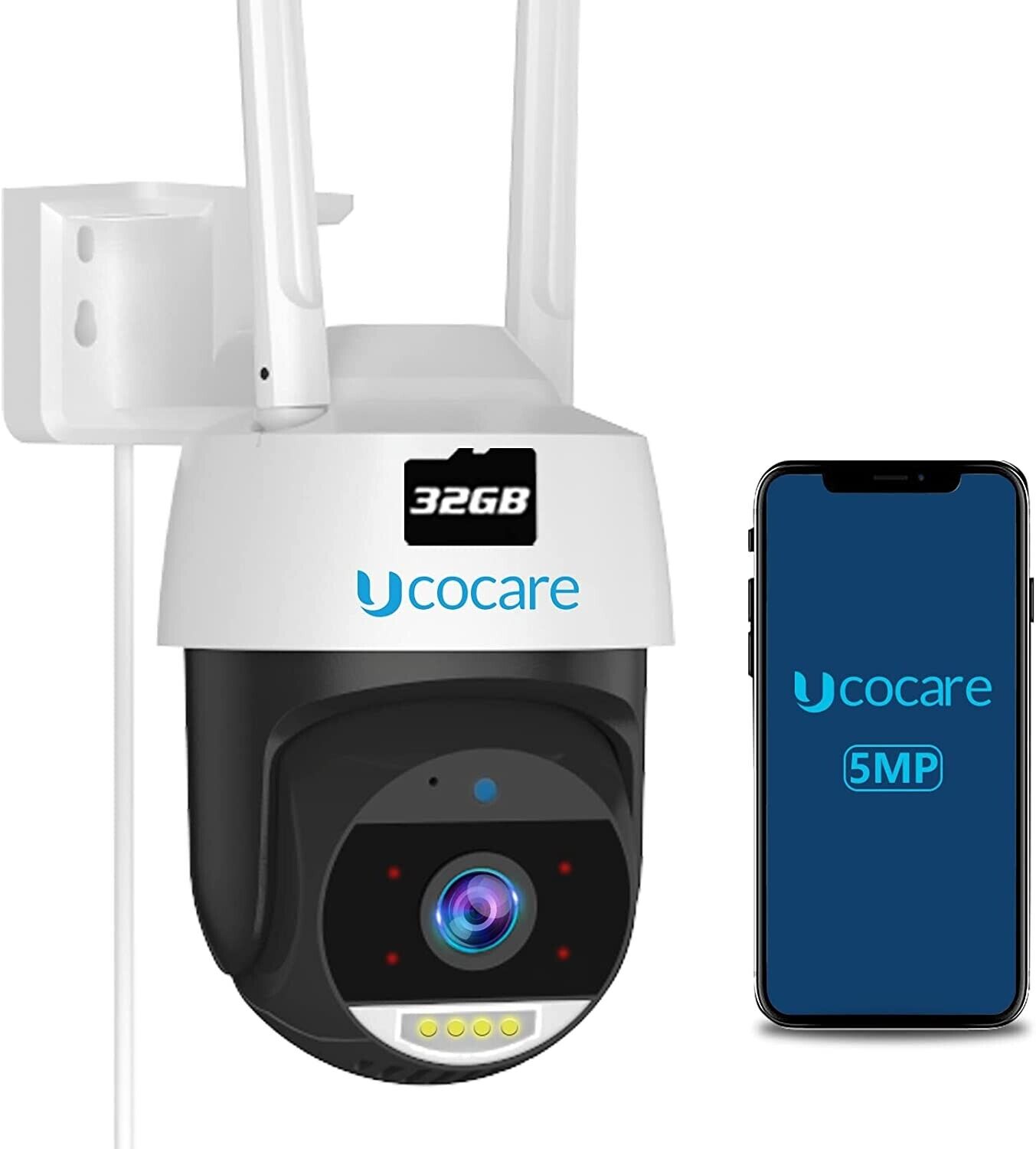 WiFi Security Camera Outdoor, 5MP UHD Security Camera Outdoor Wireless.