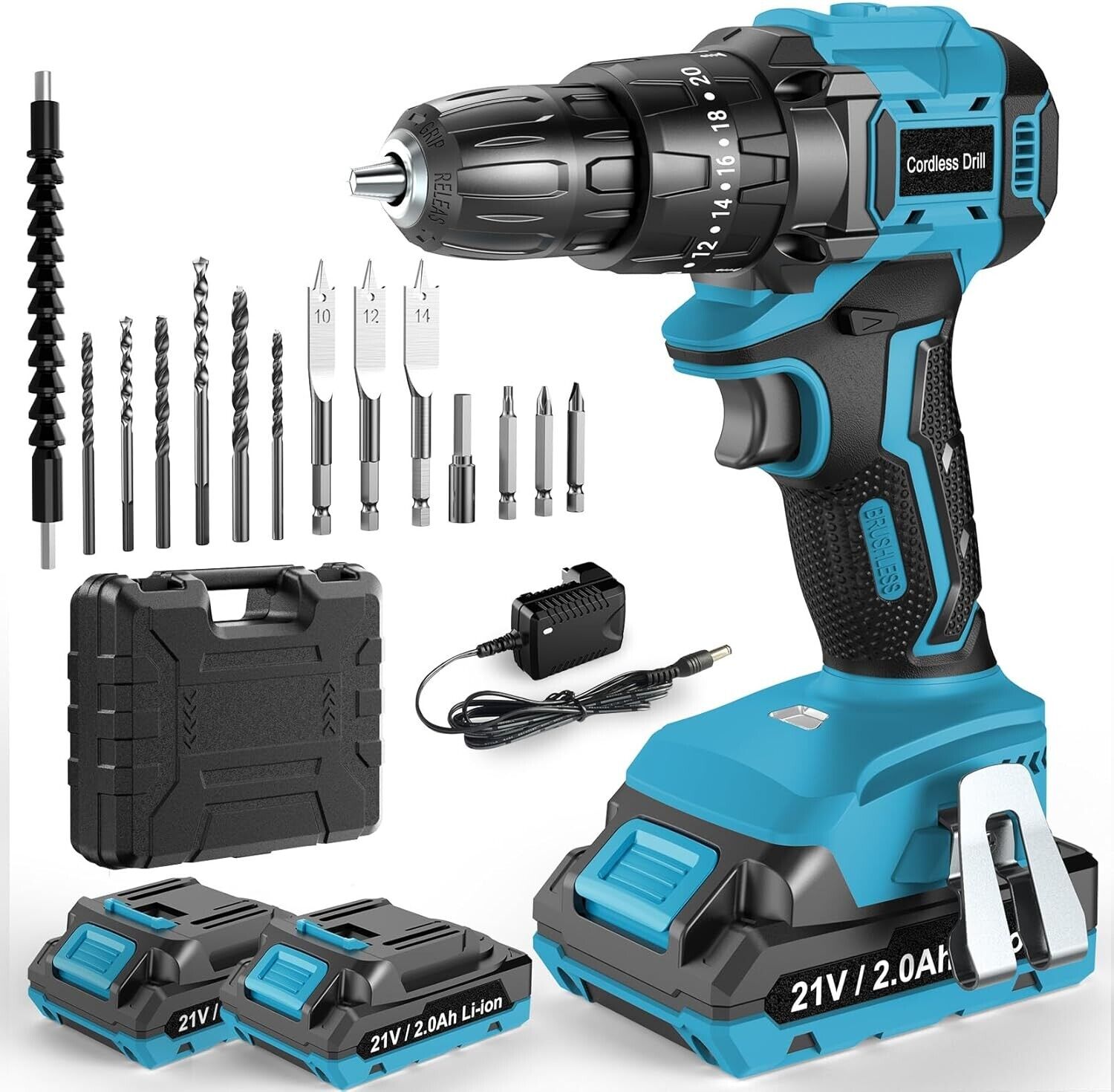 LEEIKOO Cordless Drill Driver 21V
