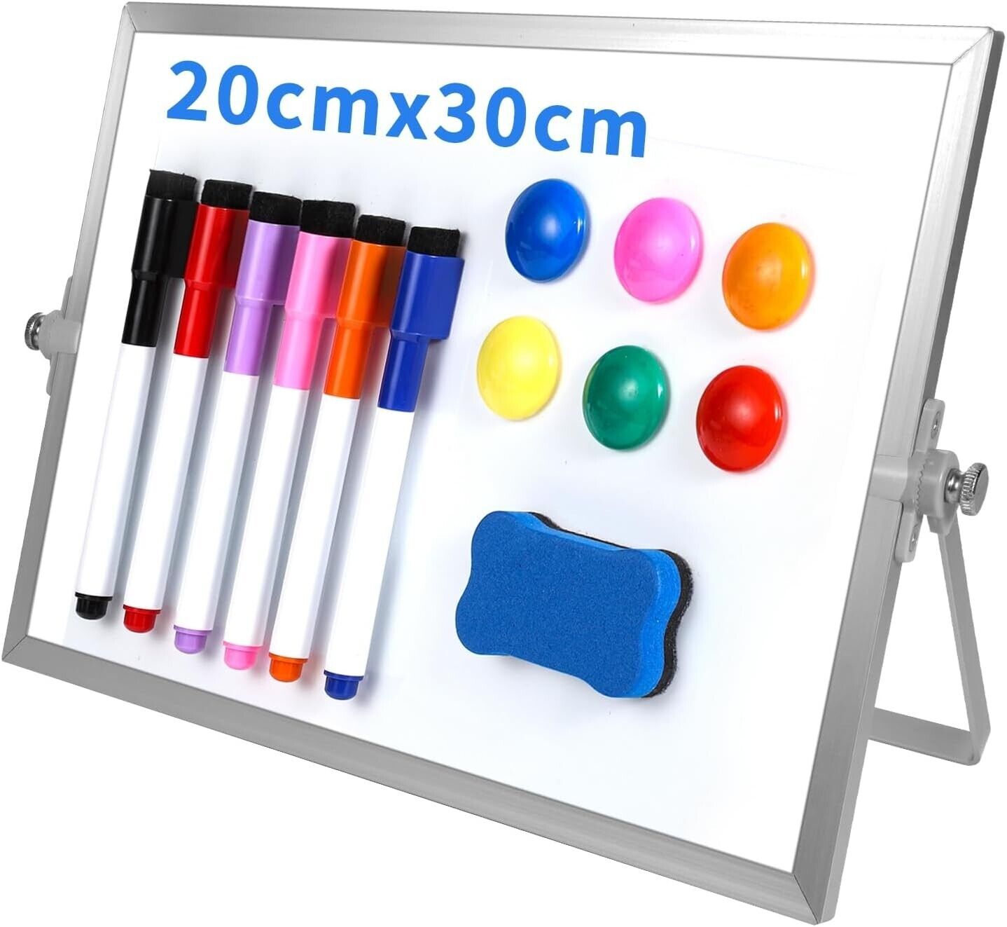 Double Sided A4 Whiteboard, 30 x20cm Desk Whiteboard Magnetic Whiteboard