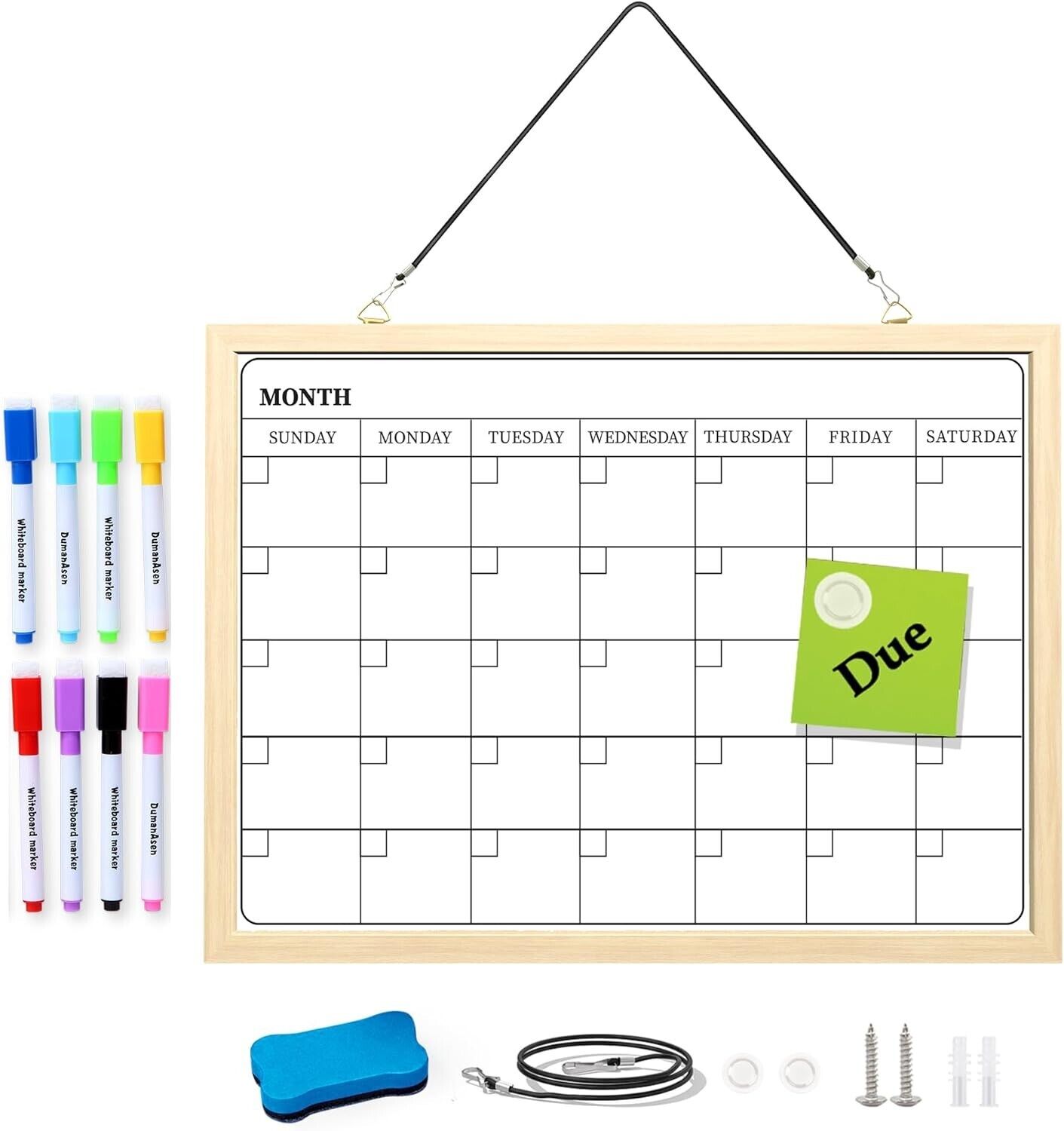 Dry Erase Wall Calendar - Monthly Calendar