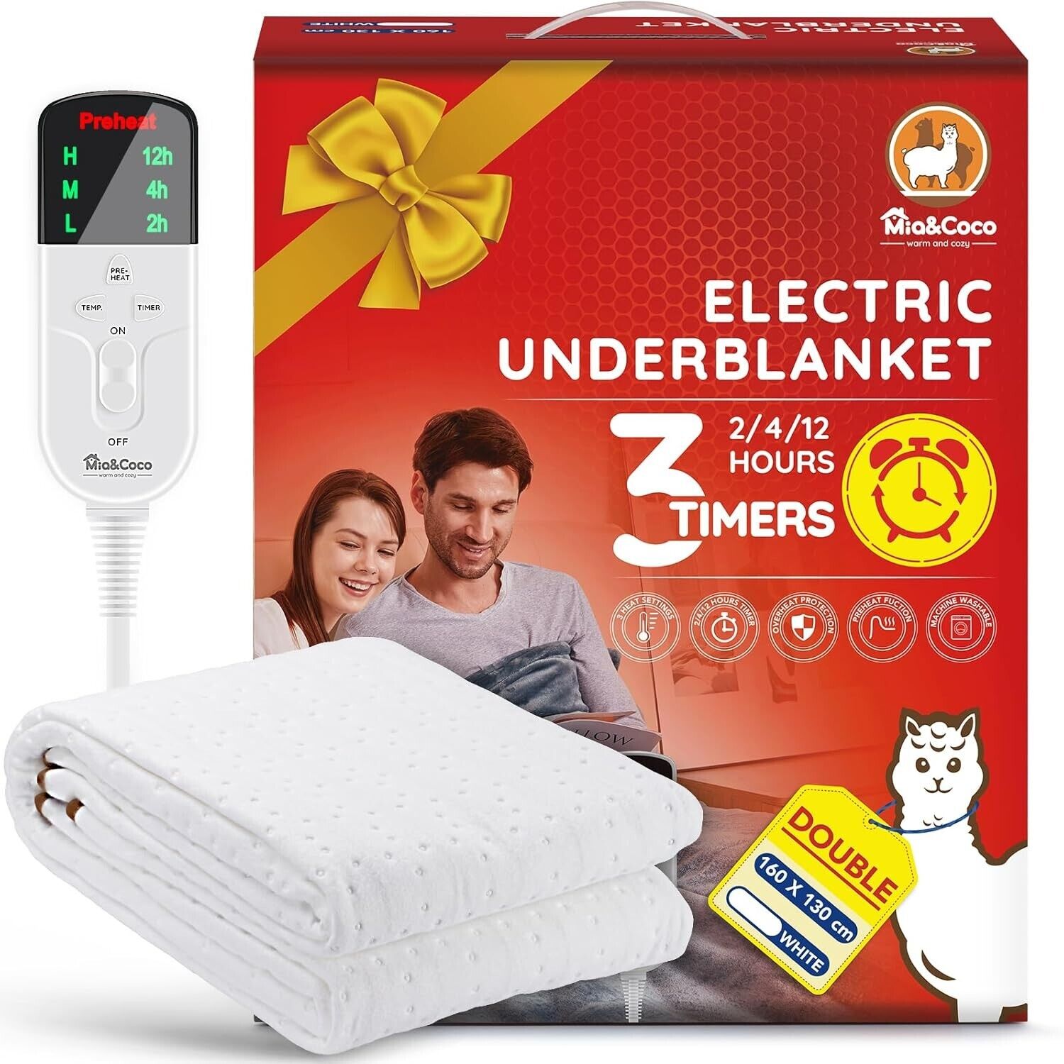 Mia&Coco Electric Heated Blanket Double