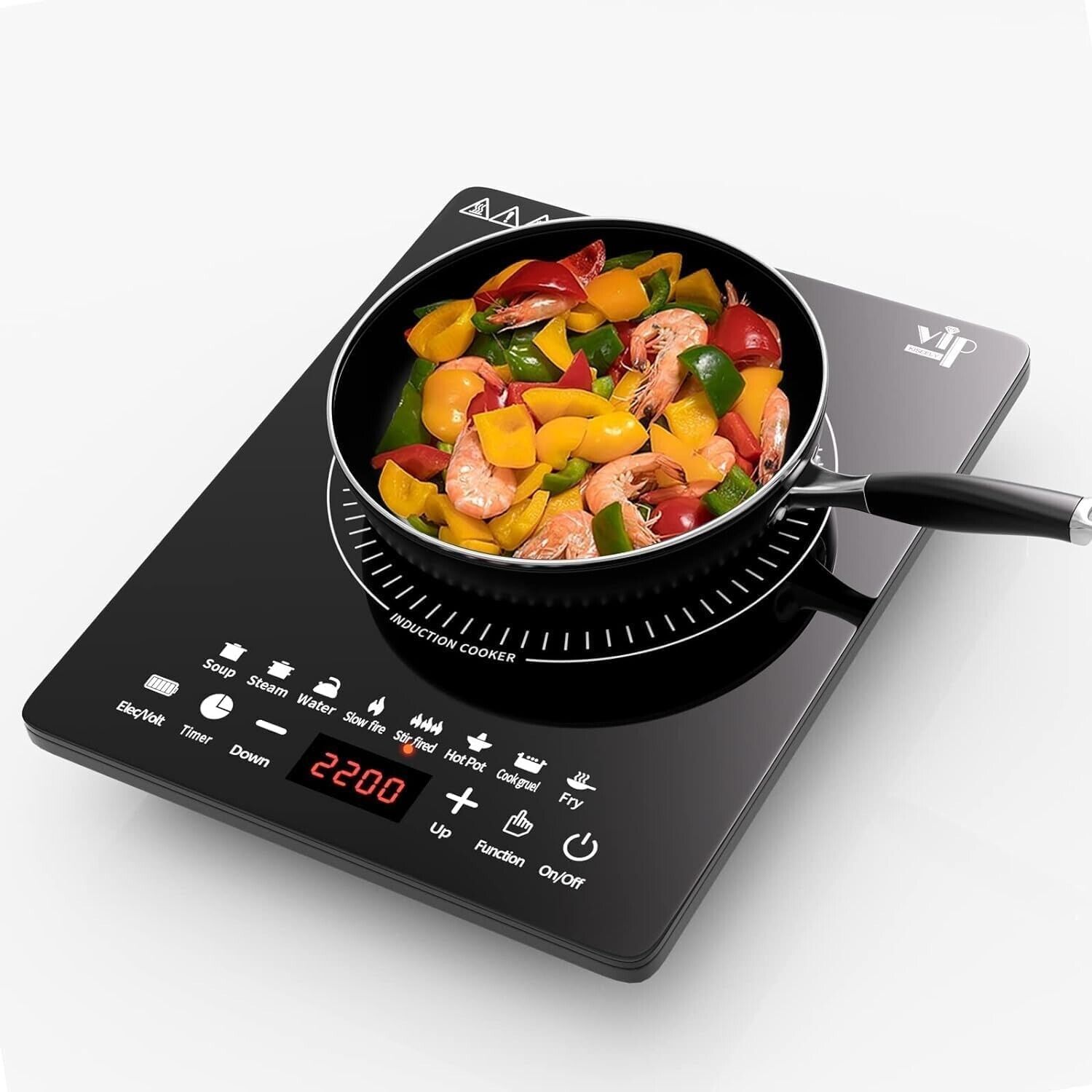 Portable Induction Cooktop, Countertop Burner with Multi-Function, 2200w