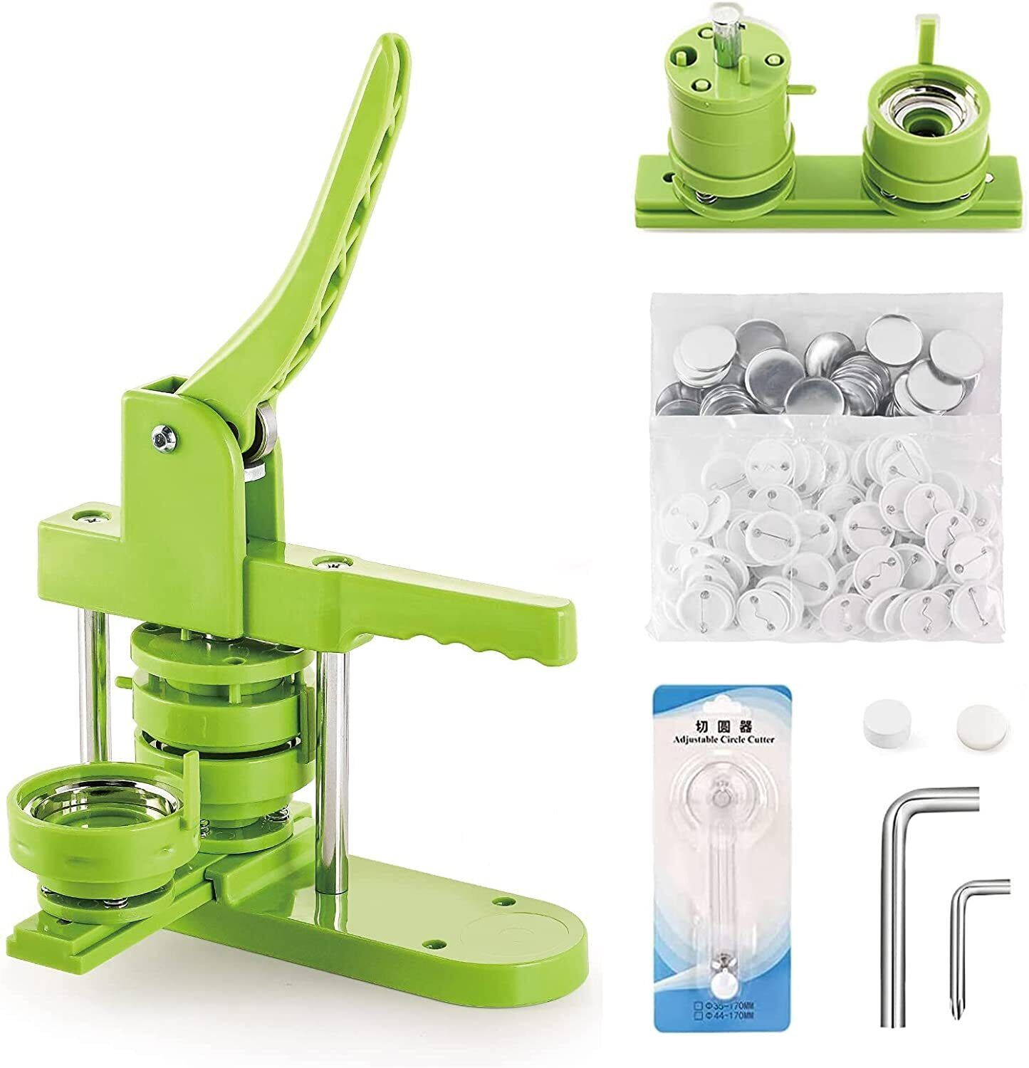 Button Badge Maker Machine 32mm (1.25 in)Button parts and circle cutters