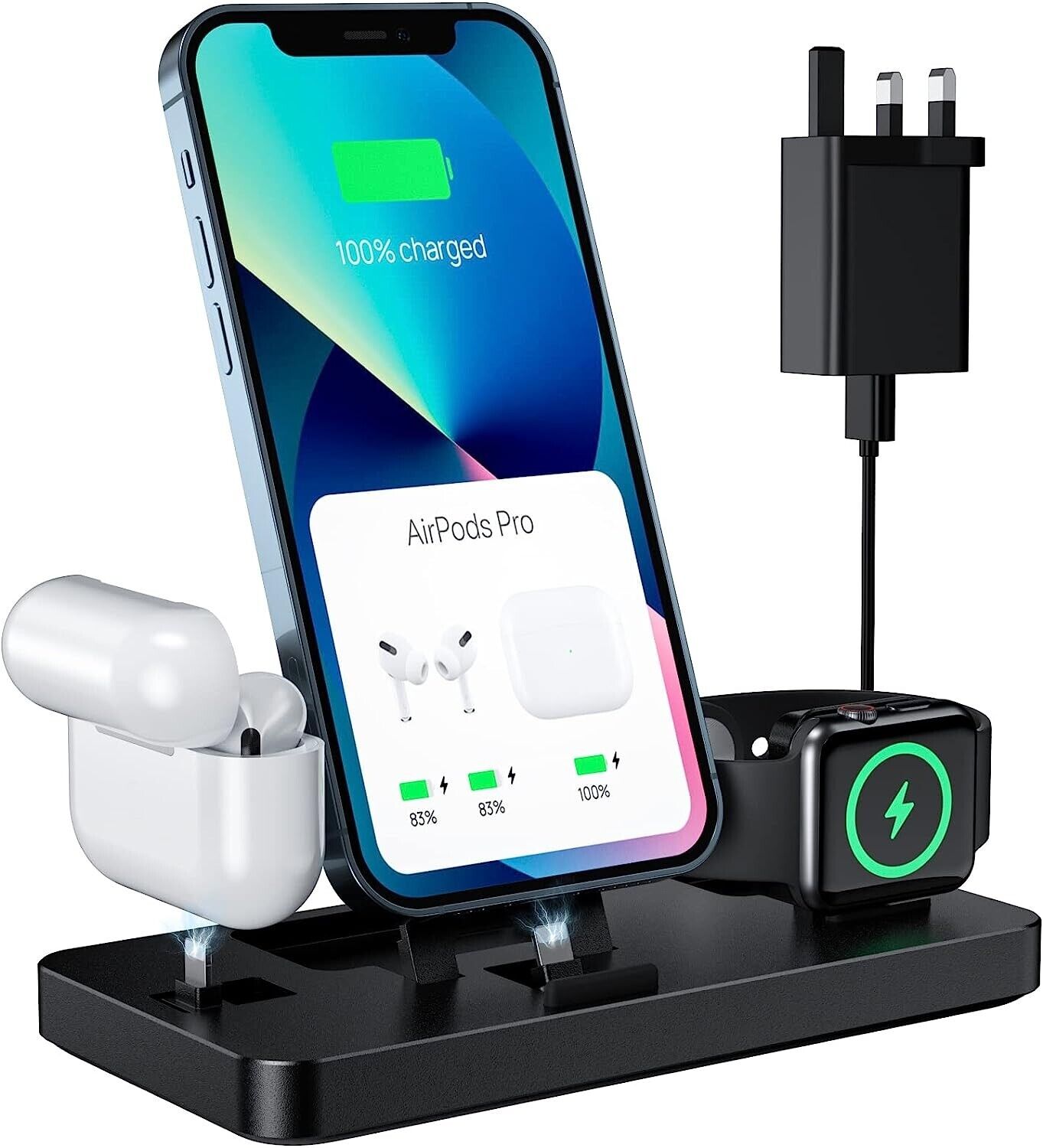 3 in 1 Charging Station, Portable Apple Watch Charger Stand Foldable