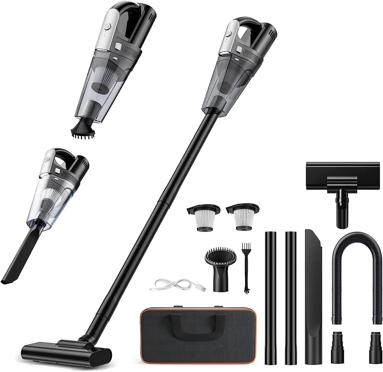 Handheld Vacuum 100W Portable Car Vacuum Cleaner Cordless Rechargeable