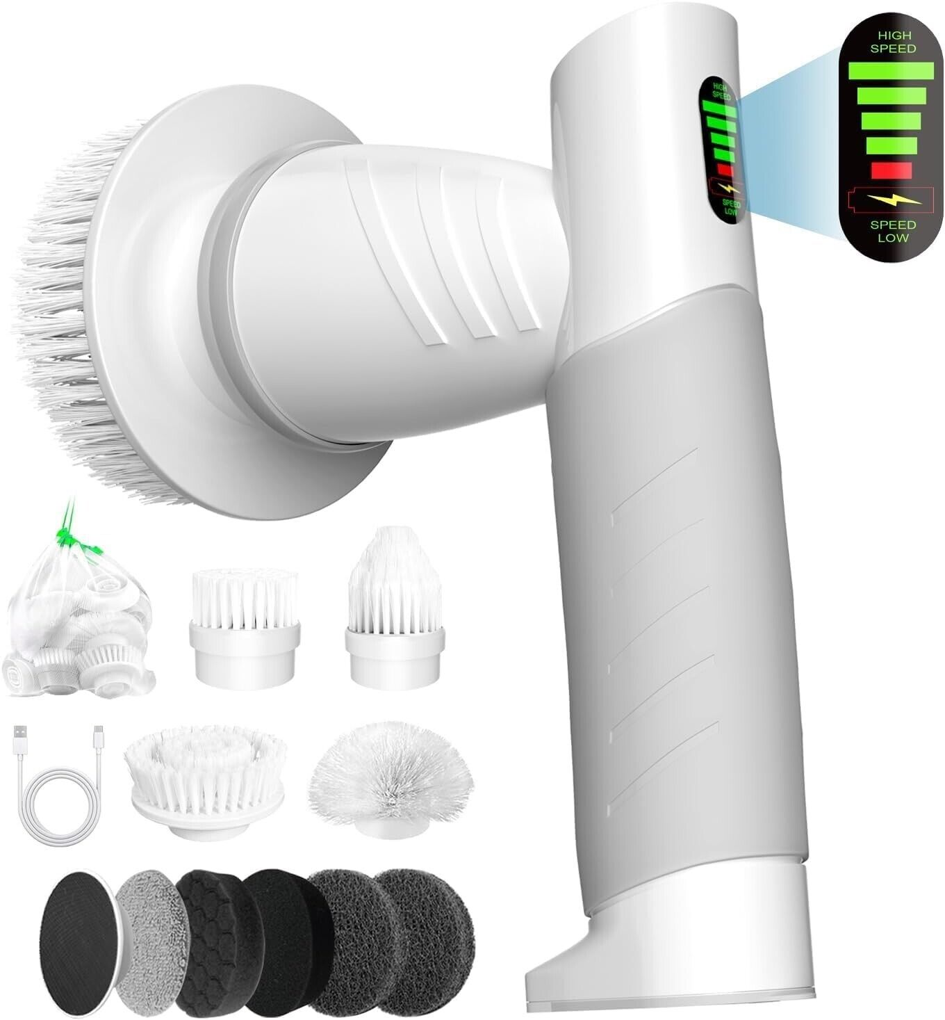 ERAVOR Electric Spin Scrubber, Bathroom Scrubber Electric Cleaning Brush