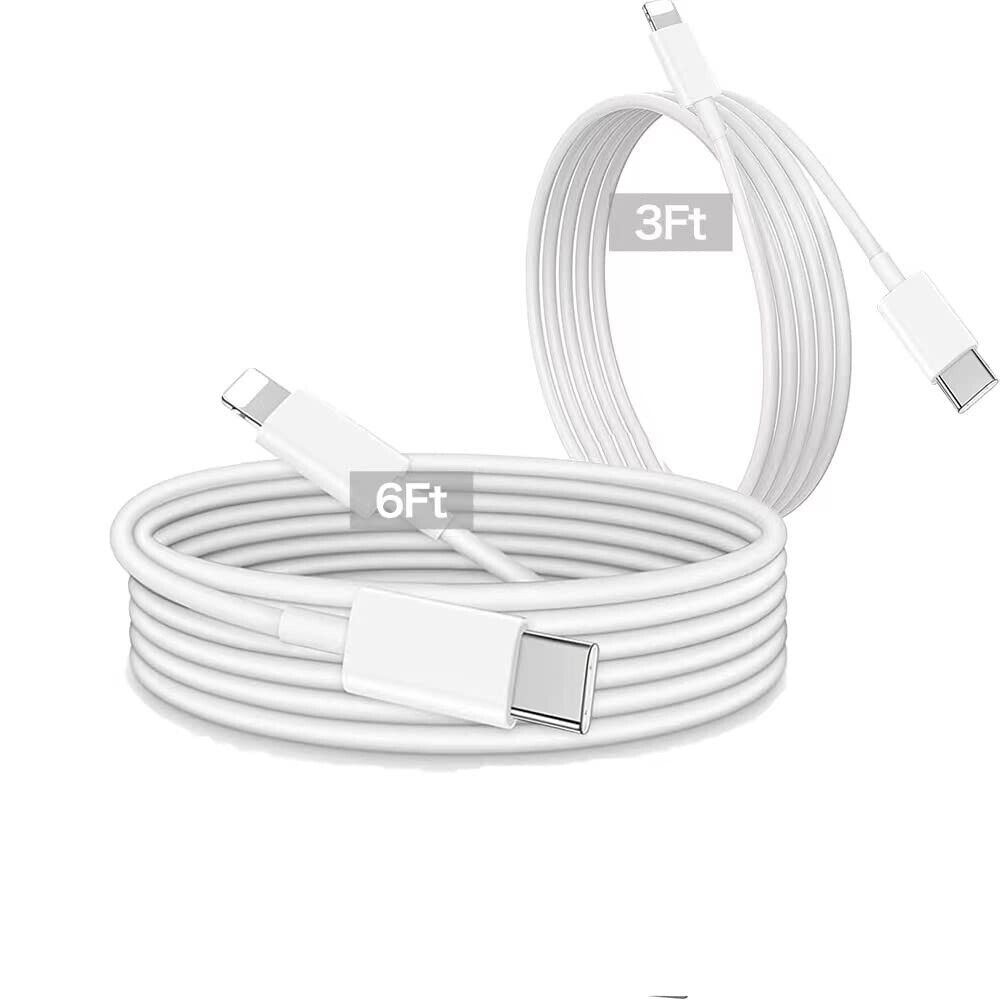 20W PD Fast Charge Cable, USB C Charger Cable [2Pack 1M+2M]