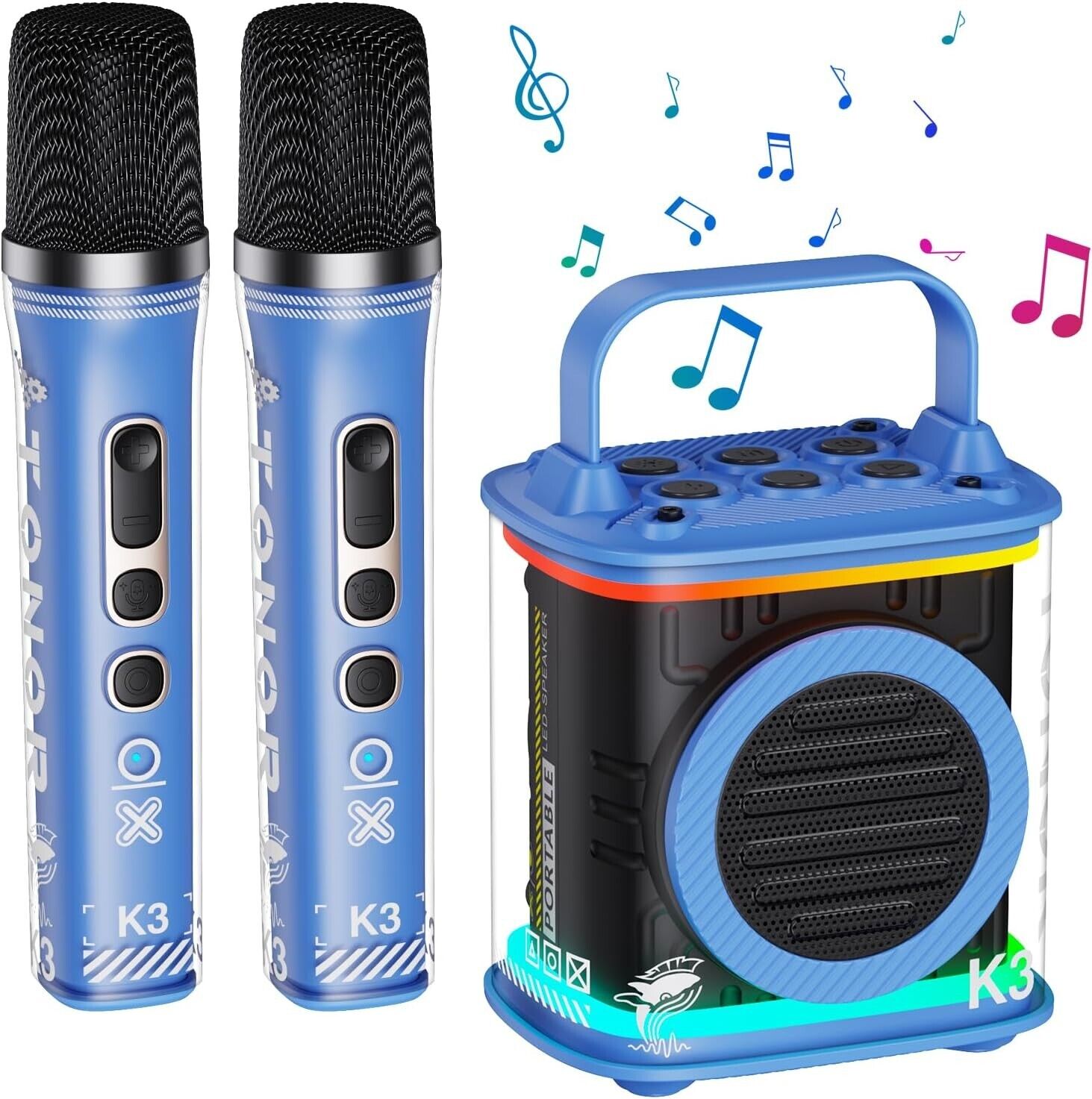 TONOR Mini Karaoke Machine with 2 Wireless Microphones