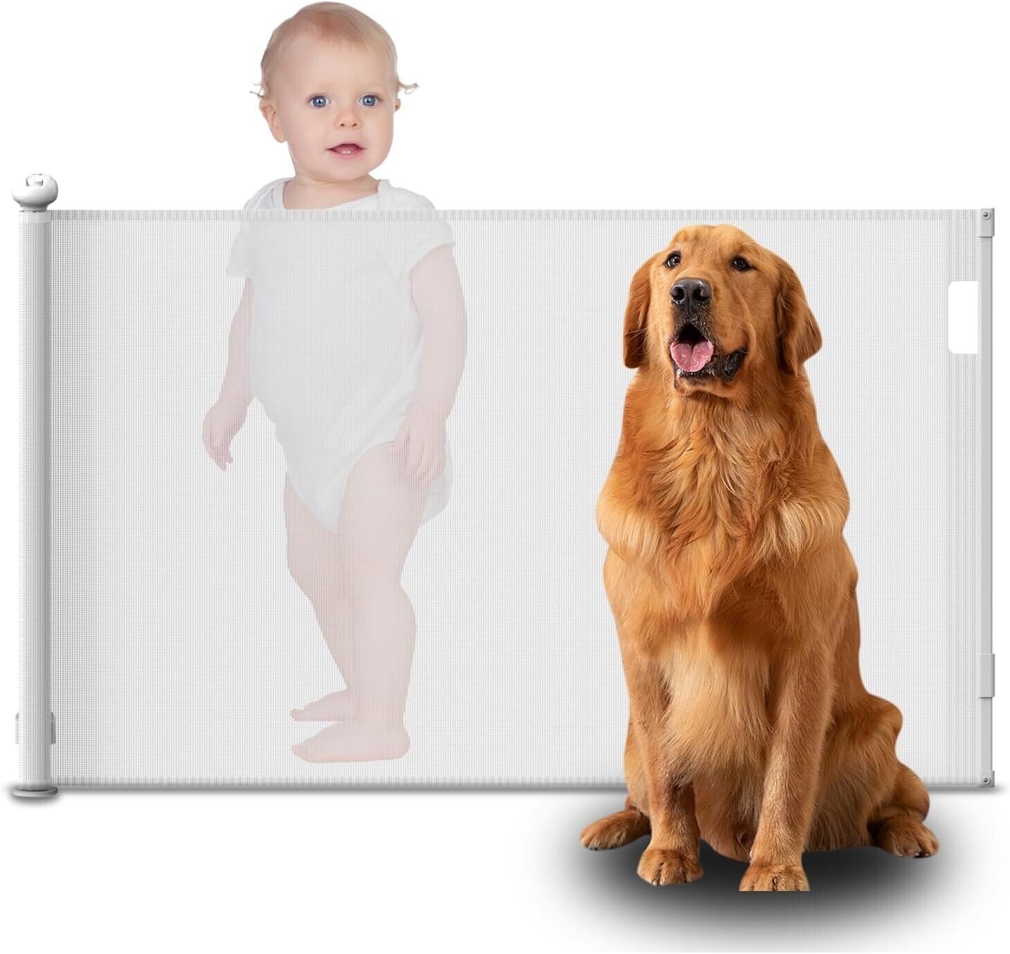 Retractable Stair Gate for Baby and dogs Extends up to 180cm Wide