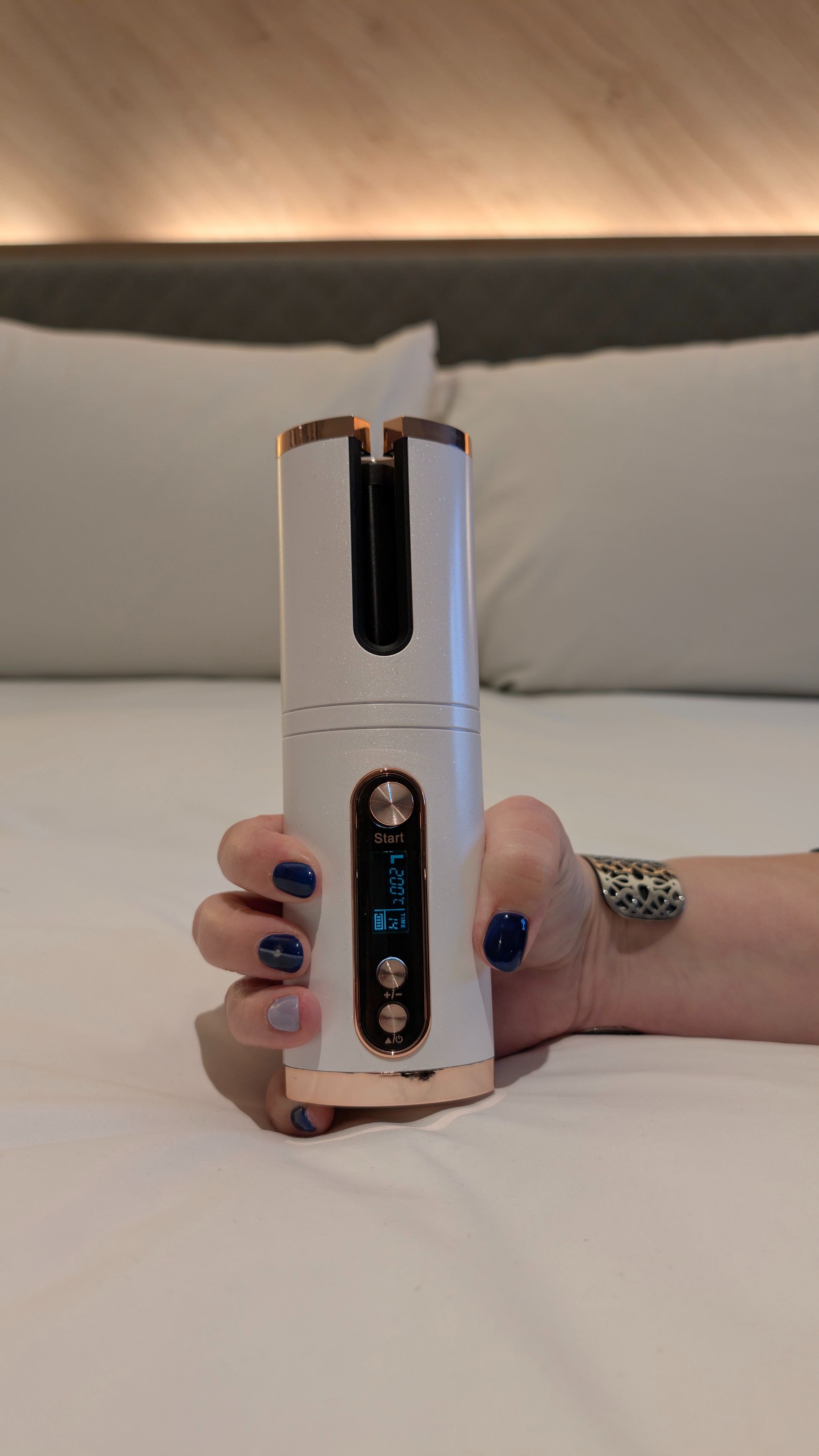 Automatic Rechargeable Cordless Hair Curler Curling Iron, USB Ceramic