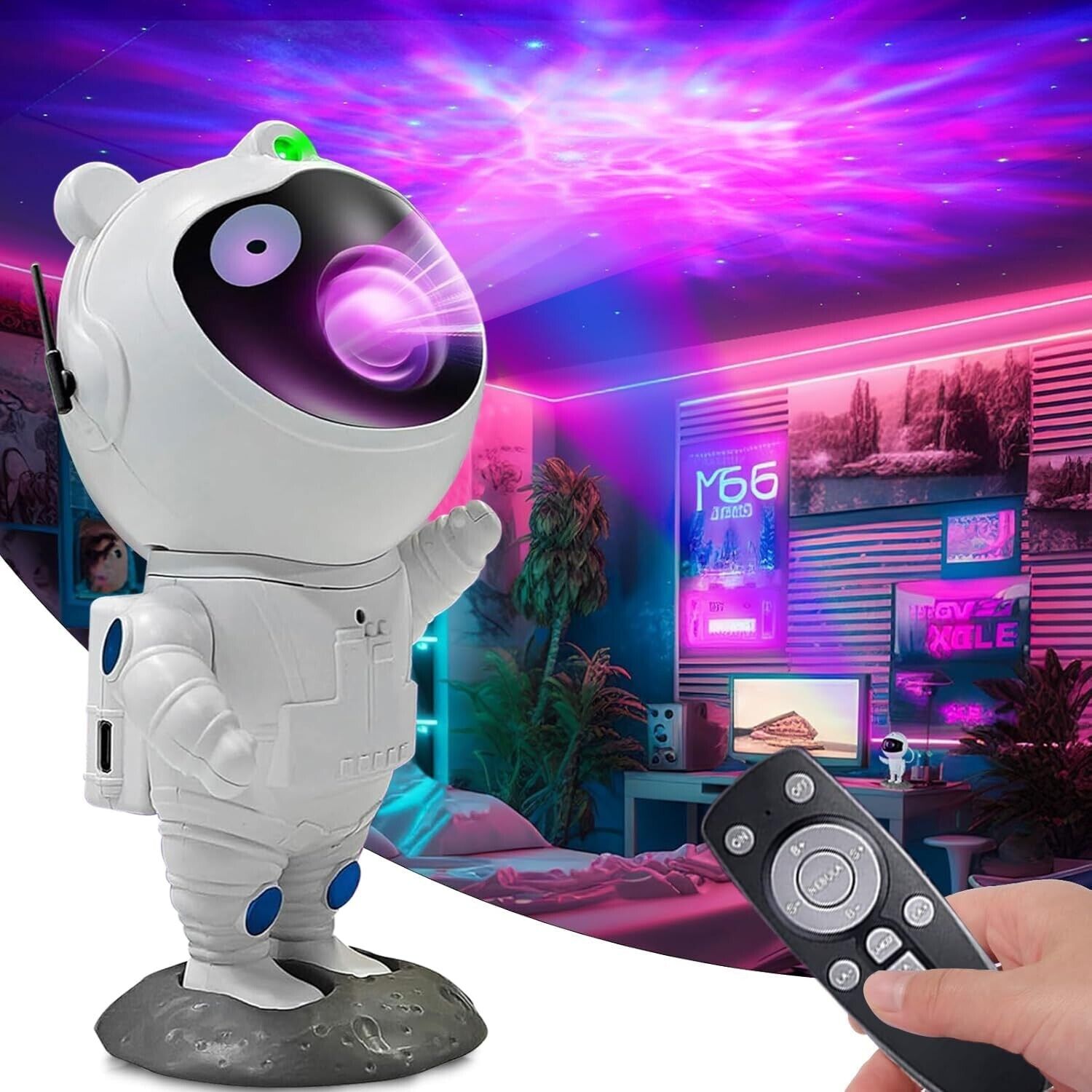 Astronaut Galaxy Projector Starry Night Light, Tiktok Astronaut Nebula