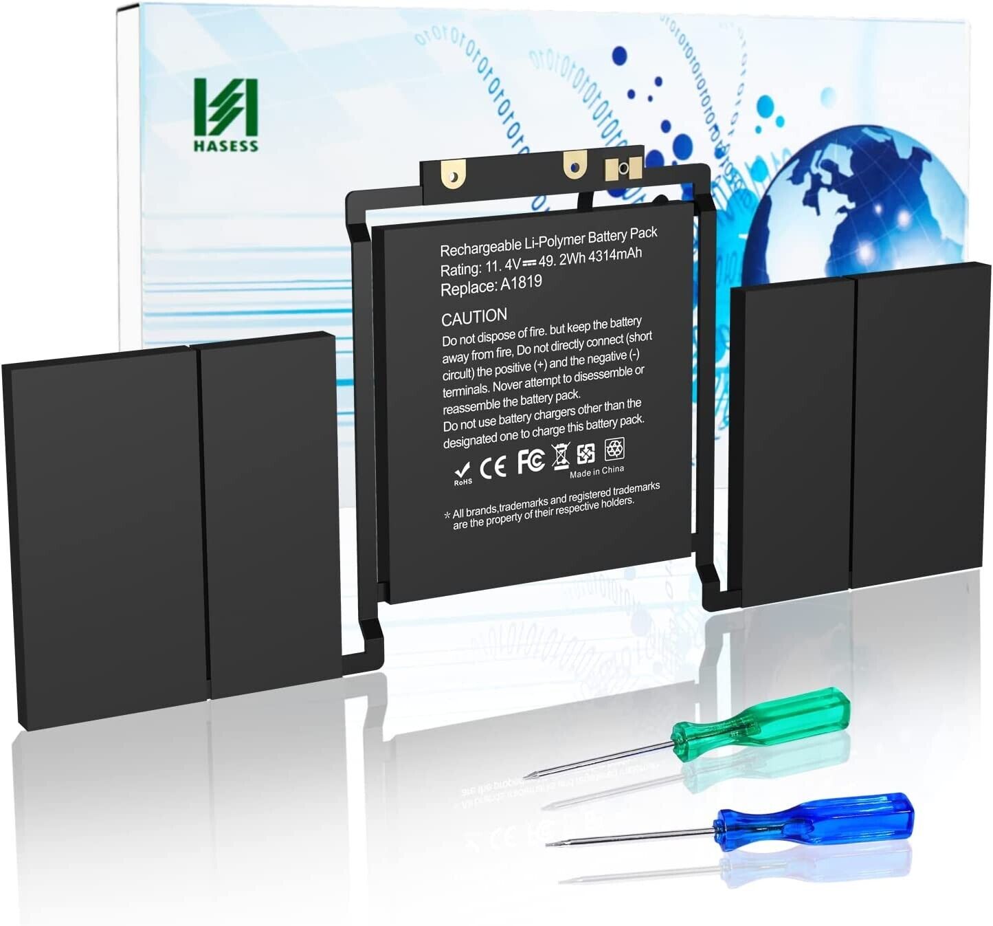 A1706 A1819 Laptop  Battery Replacement for Pro 13 inch Late 2016