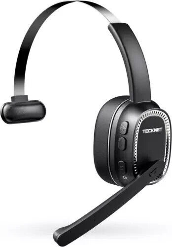TECKNET Bluetooth Headset Wireless with Microphone Noise HS010