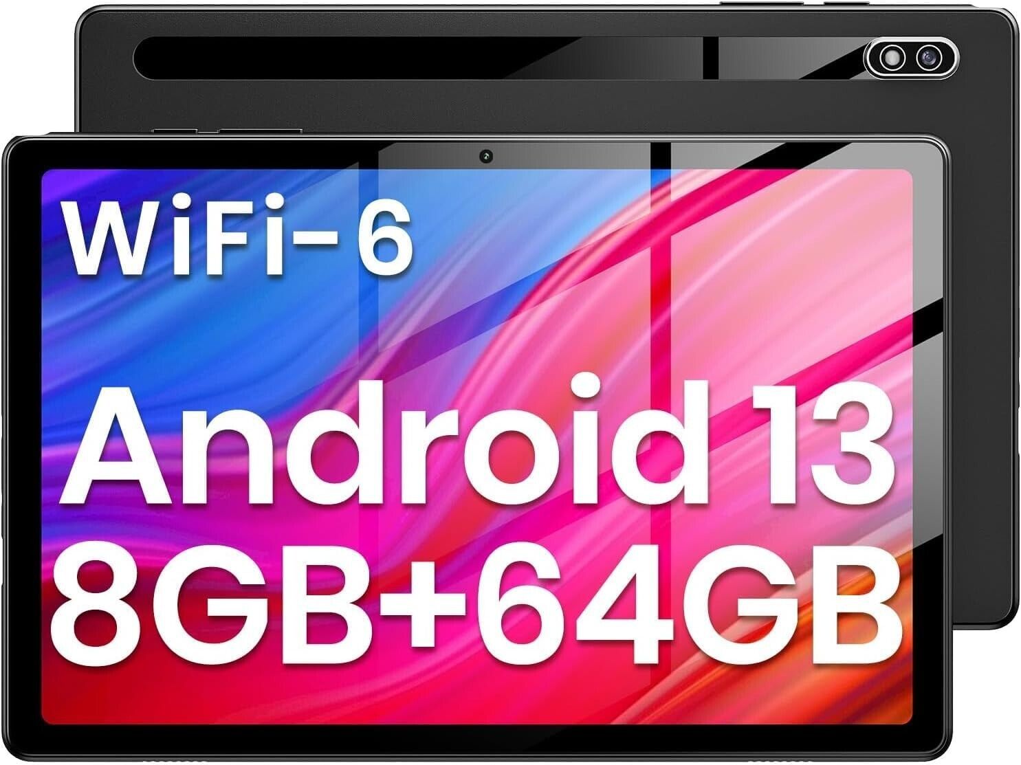 10\" Tablet, Android 13, 8GB RAM (4GB + 4GB), 64GB Storage 1 + 1TB External TF Card, TPZ Tablet