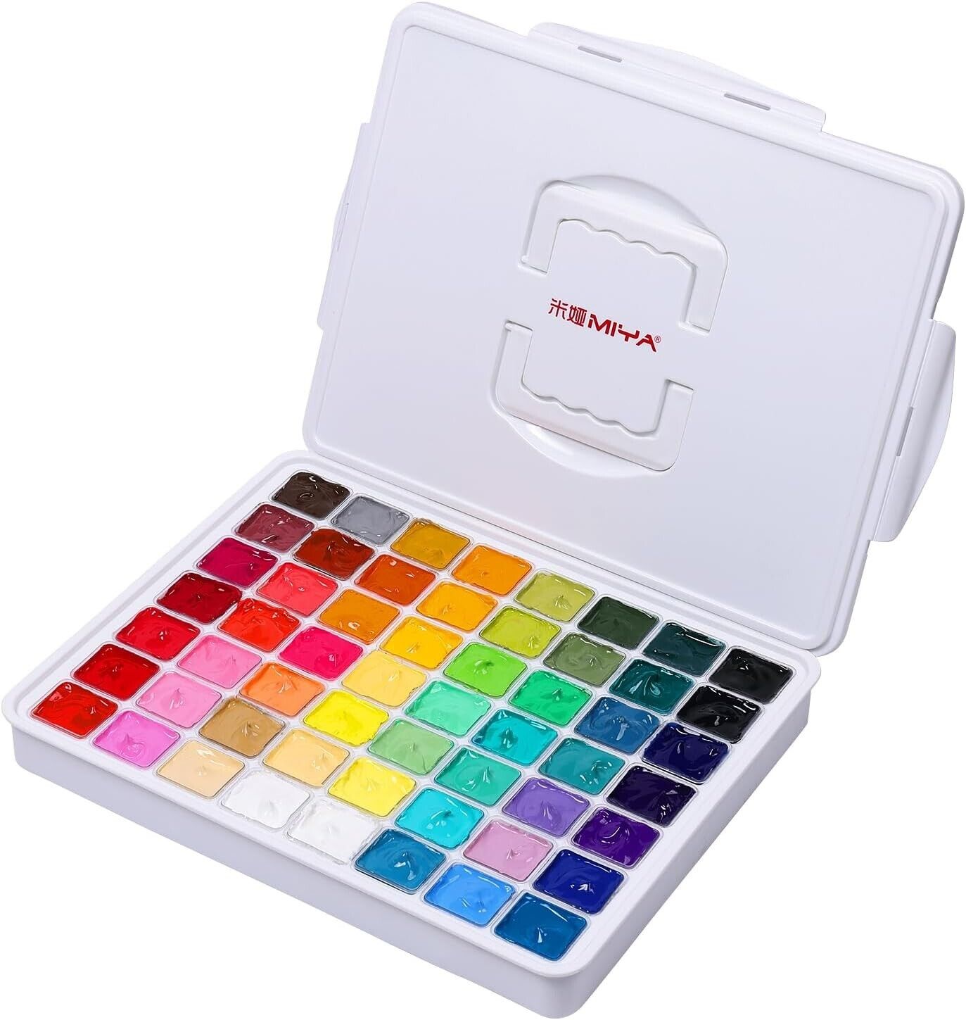 ARTFLY MIYA Gouache Paint Set, 56 Colors x 30ml Jelly Cup Design in case