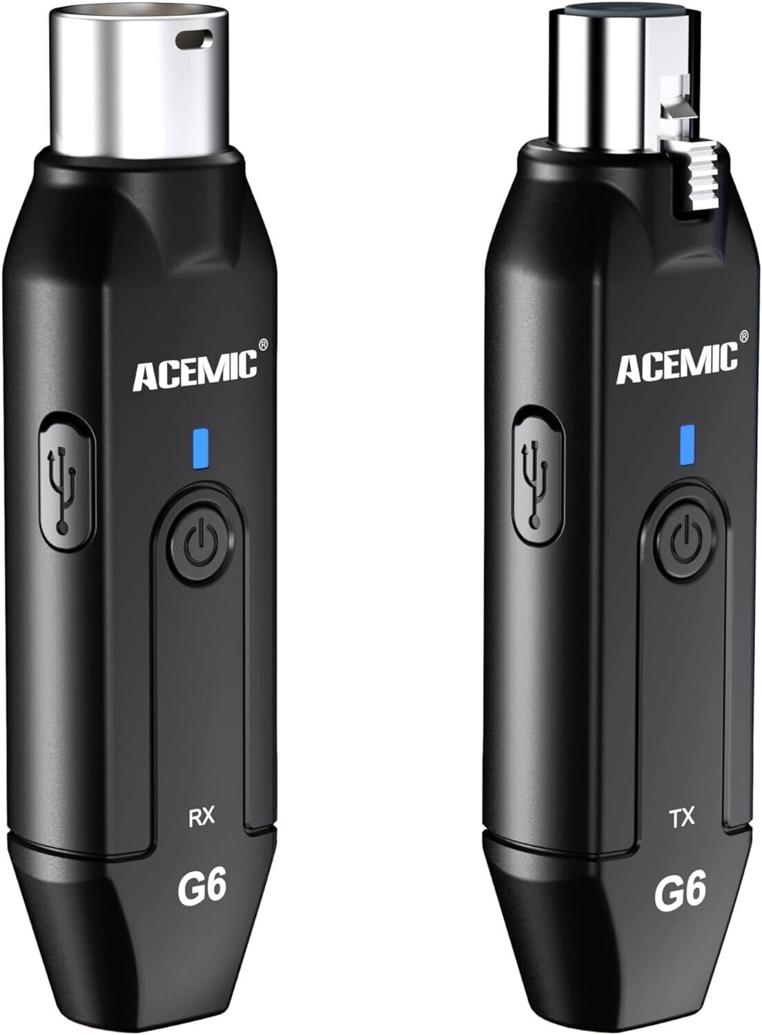 ACEMIC 2.4G Wireless Microphone Audio Transmitter and Receiver System Plug-on XL