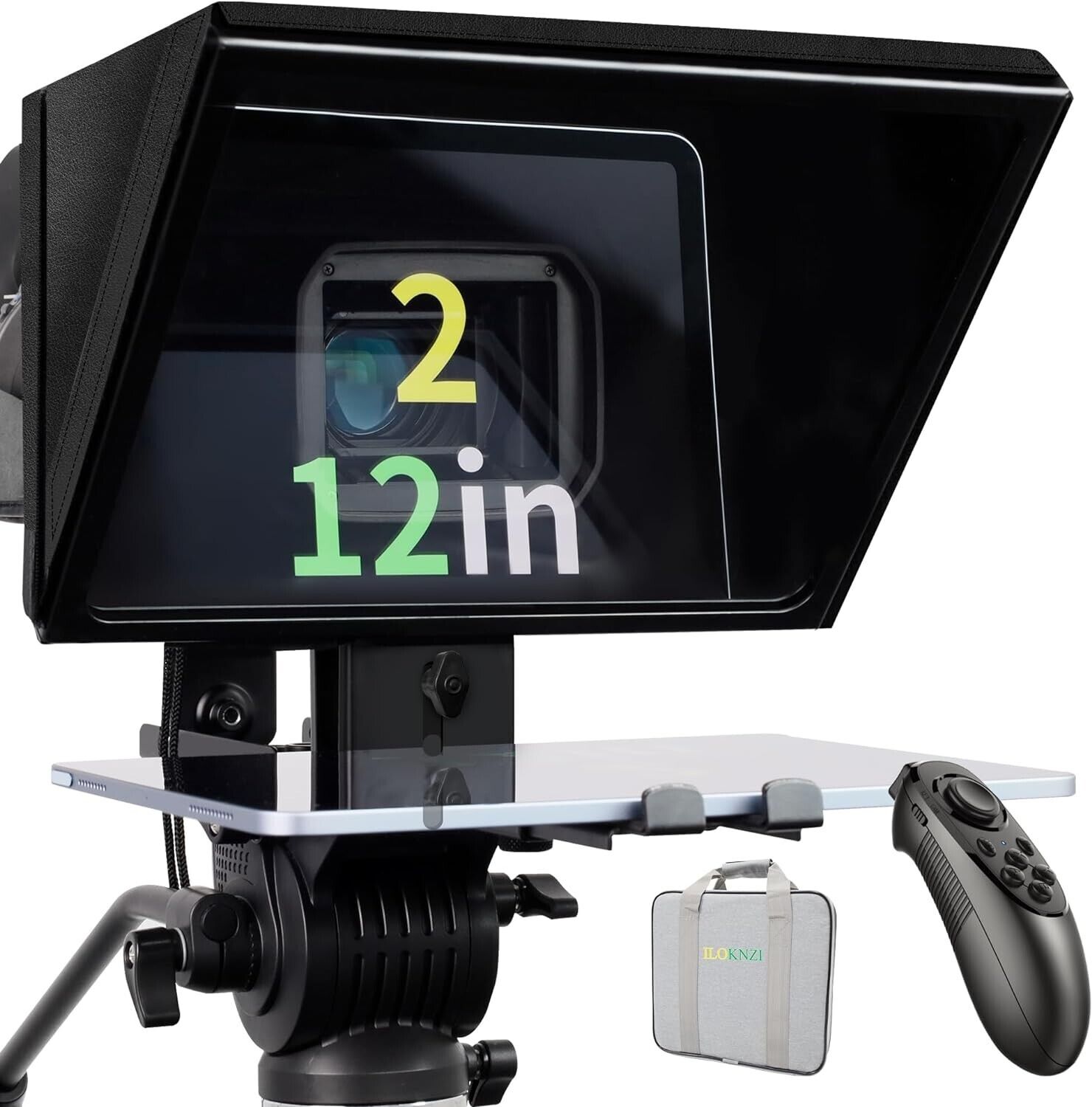 ILOKNZI i2\/12-inch All-Metal Liftable teleprompter with Remote Control
