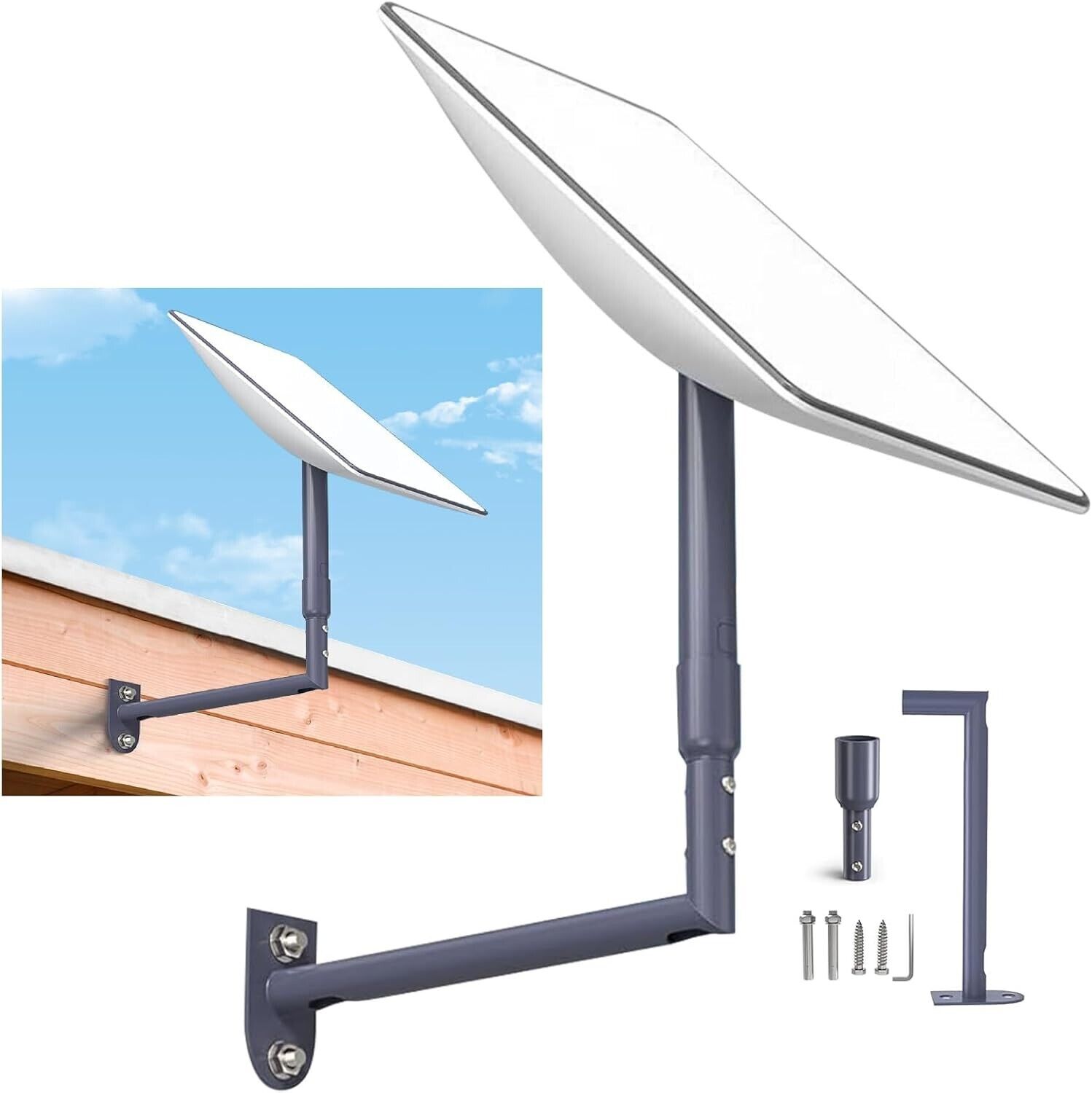 Starlink Mount, Vertical Angle Starlink Long Wall Mount, holder satellite dish