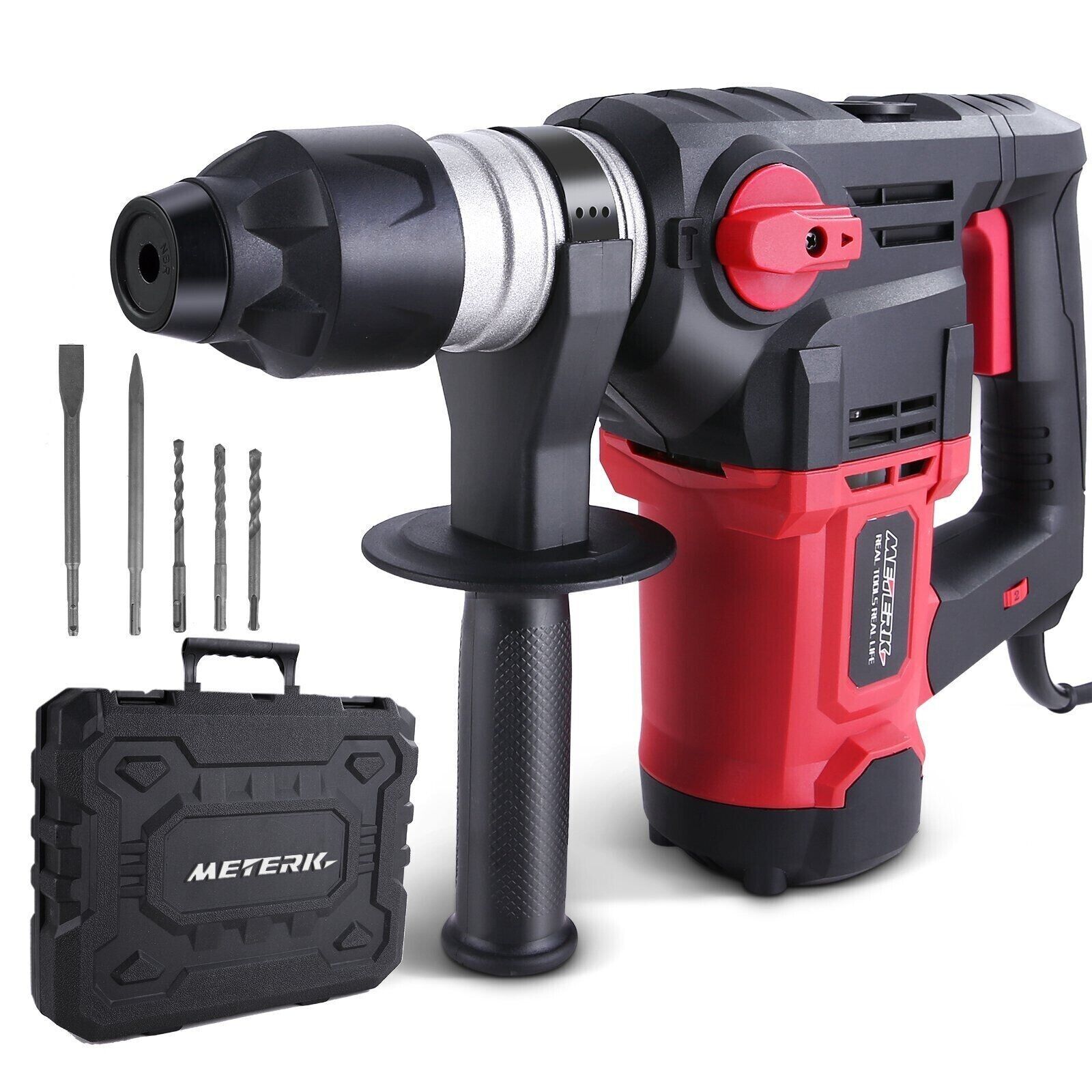 Rotary Hammer Drill Meterk E14555 uk Meterk Electric, 3 Functions and 6-Speed