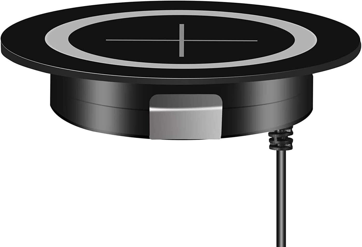 Wireless Charger with Steel Hole Saw,Wireless iPhone Charger for Furniture Ember